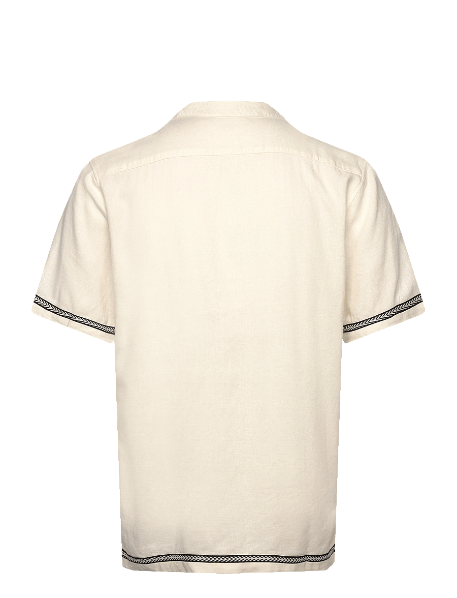 Lindbergh - Soft viscose linen shirt S/S - leinenhemden - off white - 1
