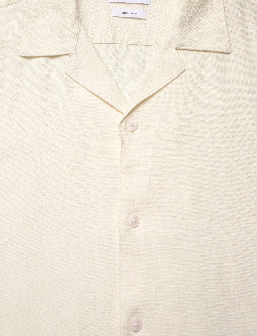 Lindbergh - Soft viscose linen shirt S/S - leinenhemden - off white - 2