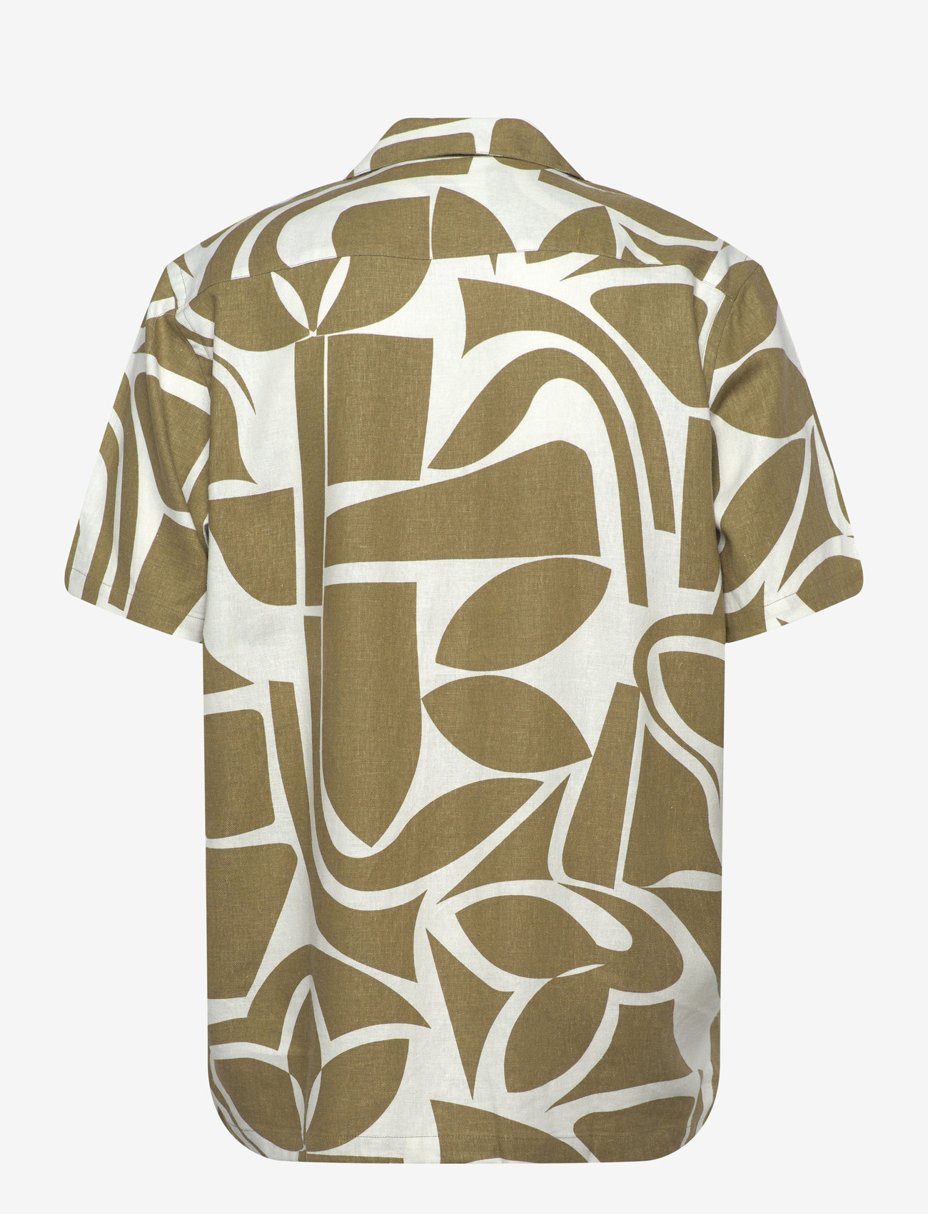 Lindbergh - Soft viscose linen shirt S/S - hørskjorter - moss green - 1