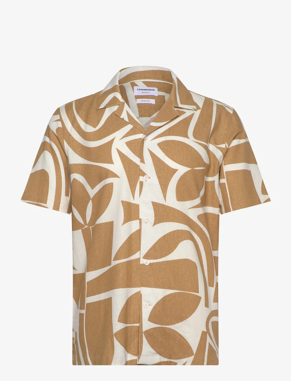 Lindbergh - Soft viscose linen shirt S/S - chemises de lin - sand - 0