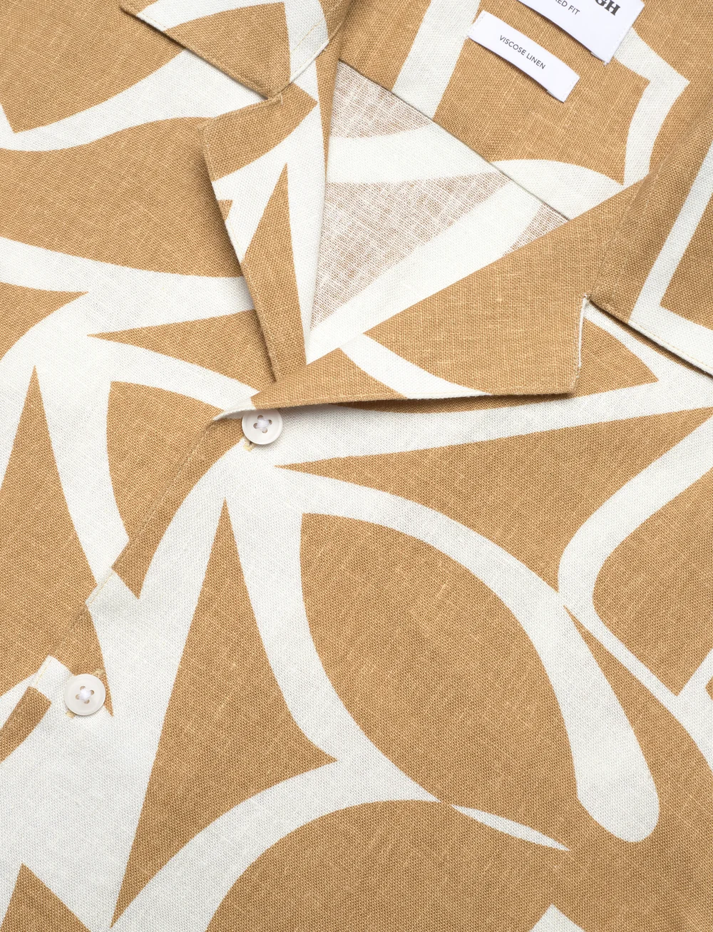 Lindbergh - Soft viscose linen shirt S/S - chemises de lin - sand - 3