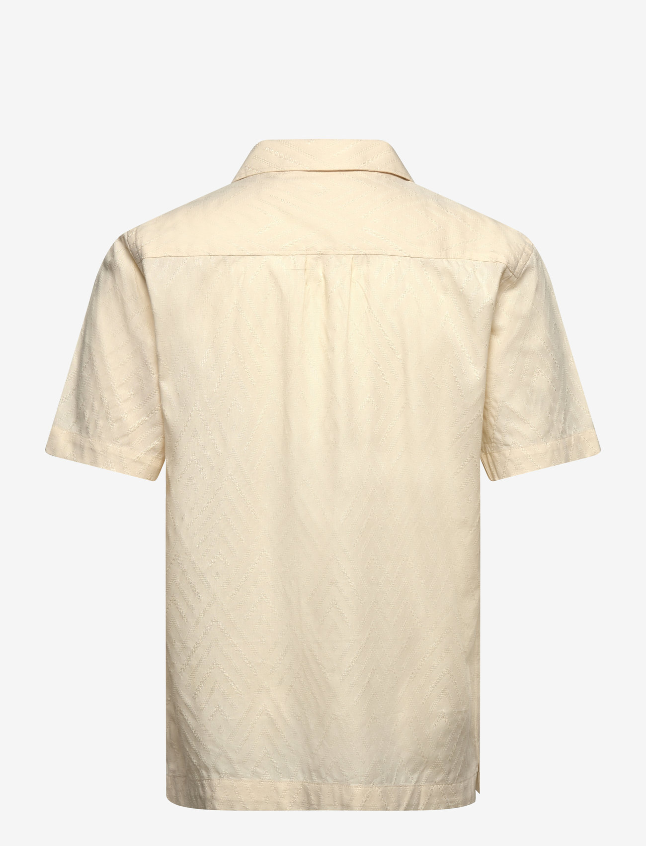 Lindbergh - Textured viscose shirt S/S - kortärmade skjortor - pearl white - 2
