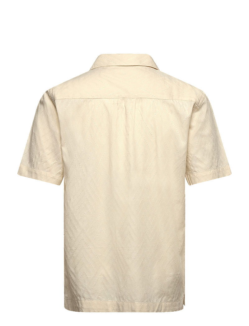 Lindbergh - Textured viscose shirt S/S - kortärmade skjortor - pearl white - 2