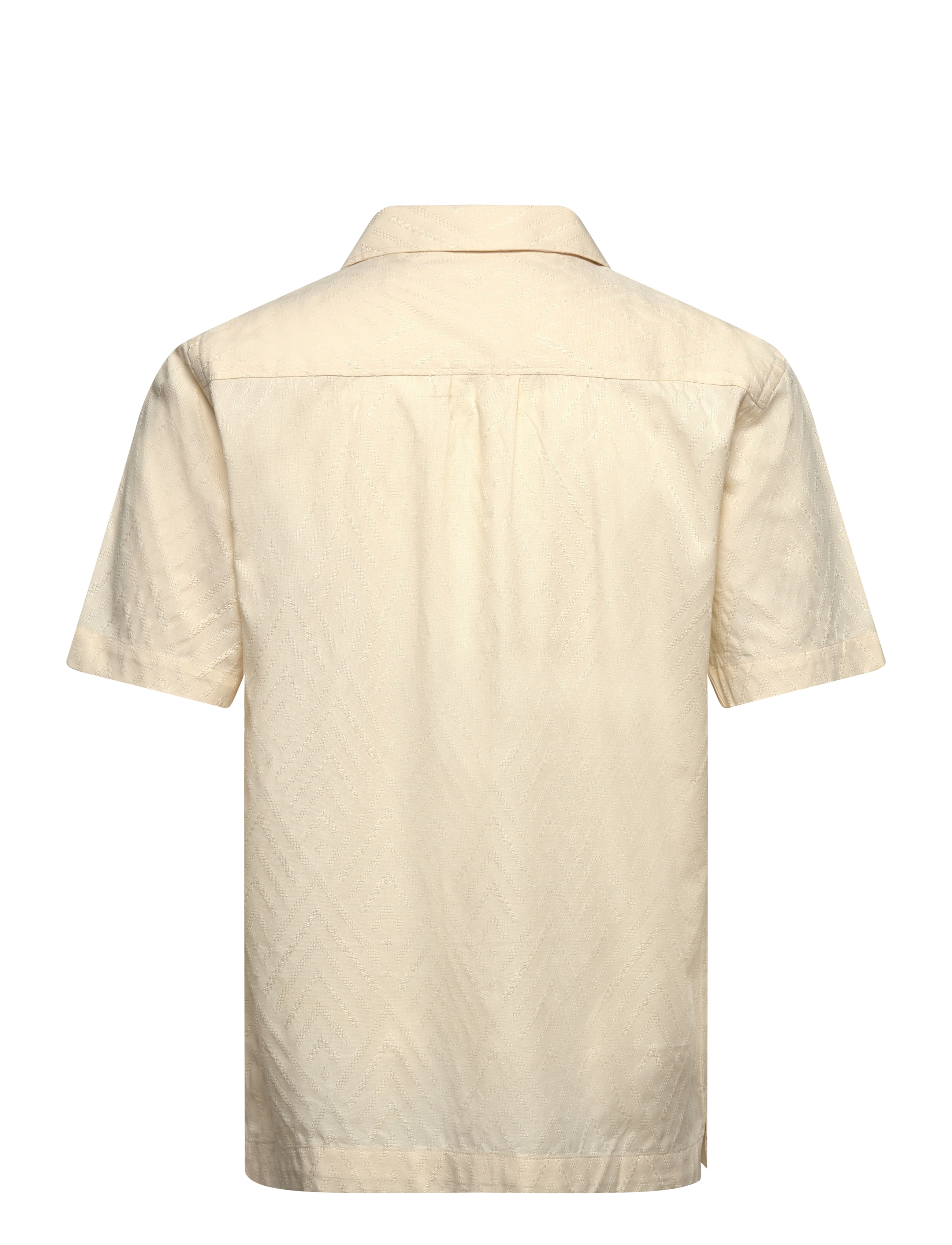 Lindbergh - Textured viscose shirt S/S - kurzarmhemden - pearl white - 2