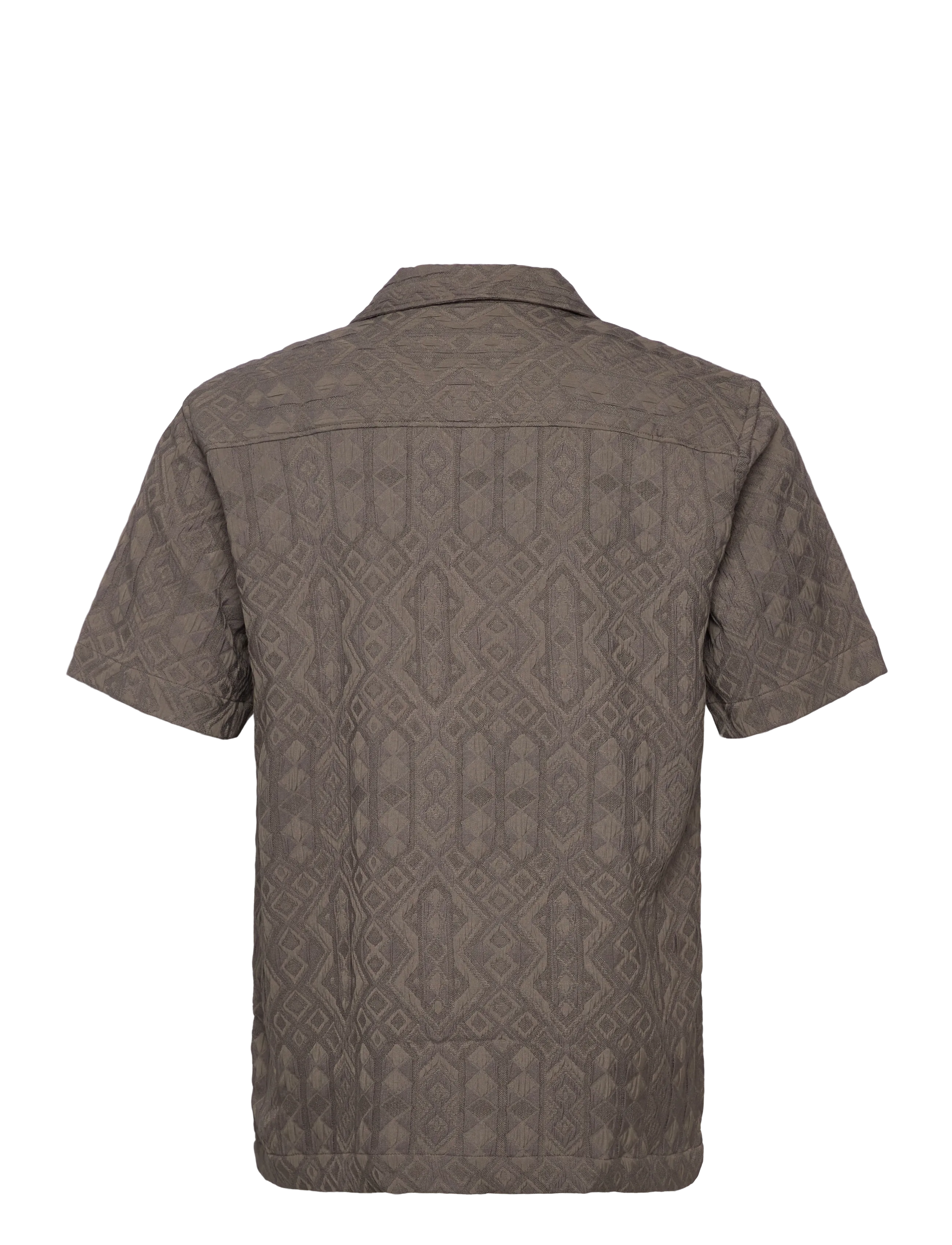 Lindbergh - Textured shirt S/S - kortærmede skjorter - dk khaki - 2