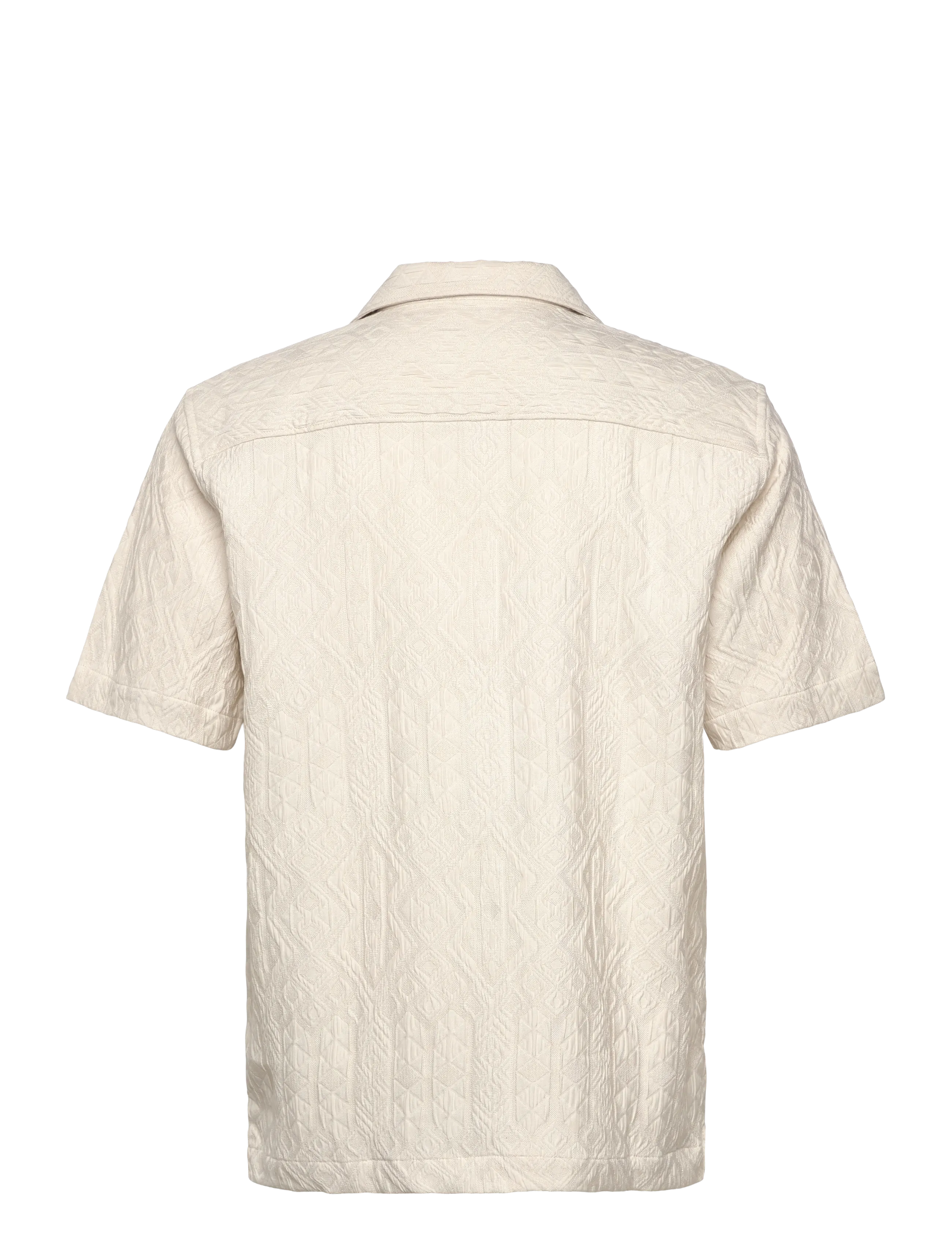 Lindbergh - Textured shirt S/S - kurzarmhemden - pearl white - 2