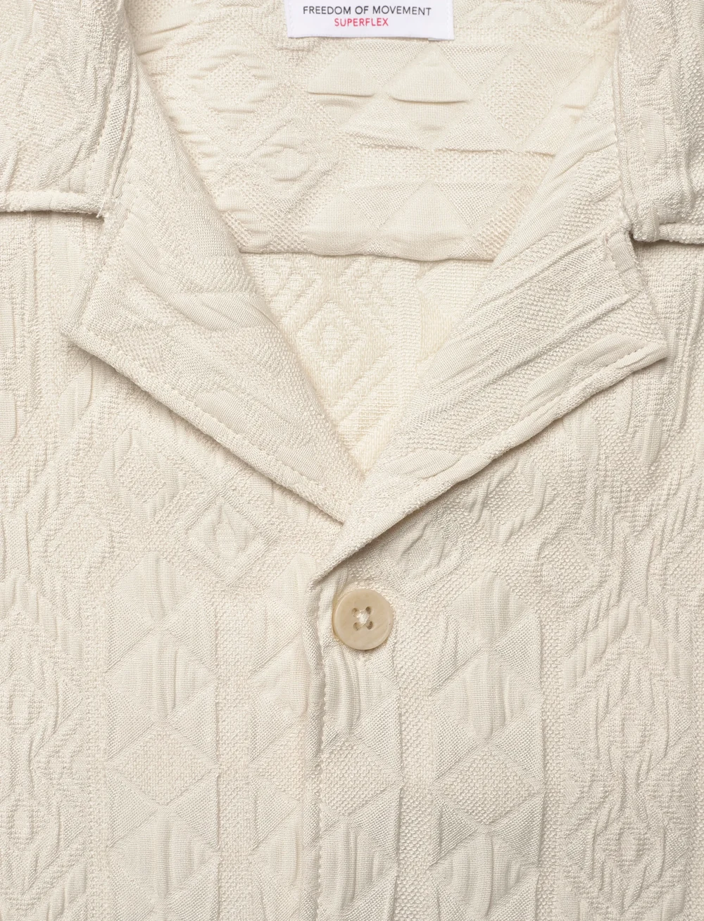 Lindbergh - Textured shirt S/S - marškiniai trumpomis rankovėmis - pearl white - 2