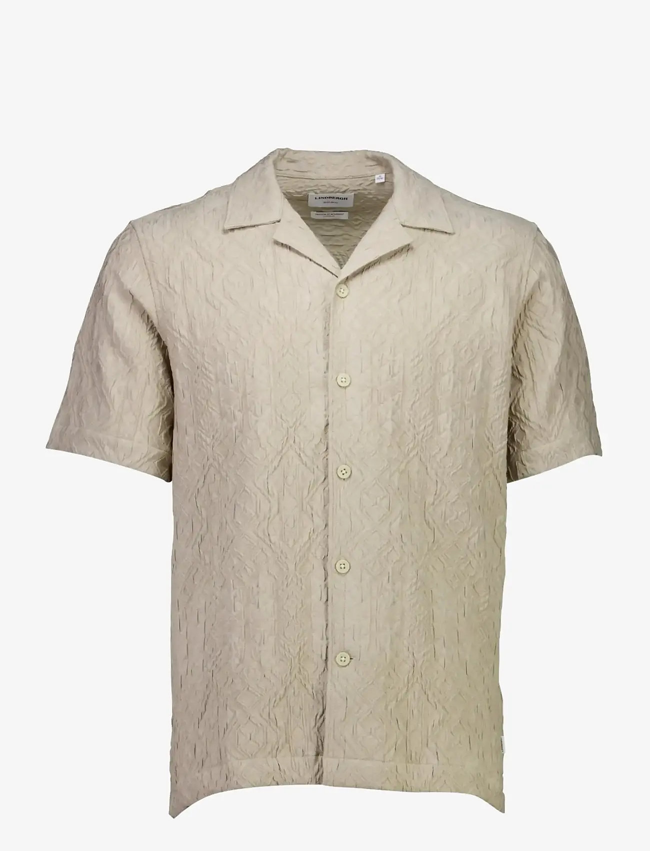Lindbergh - Textured shirt S/S - stone - 1