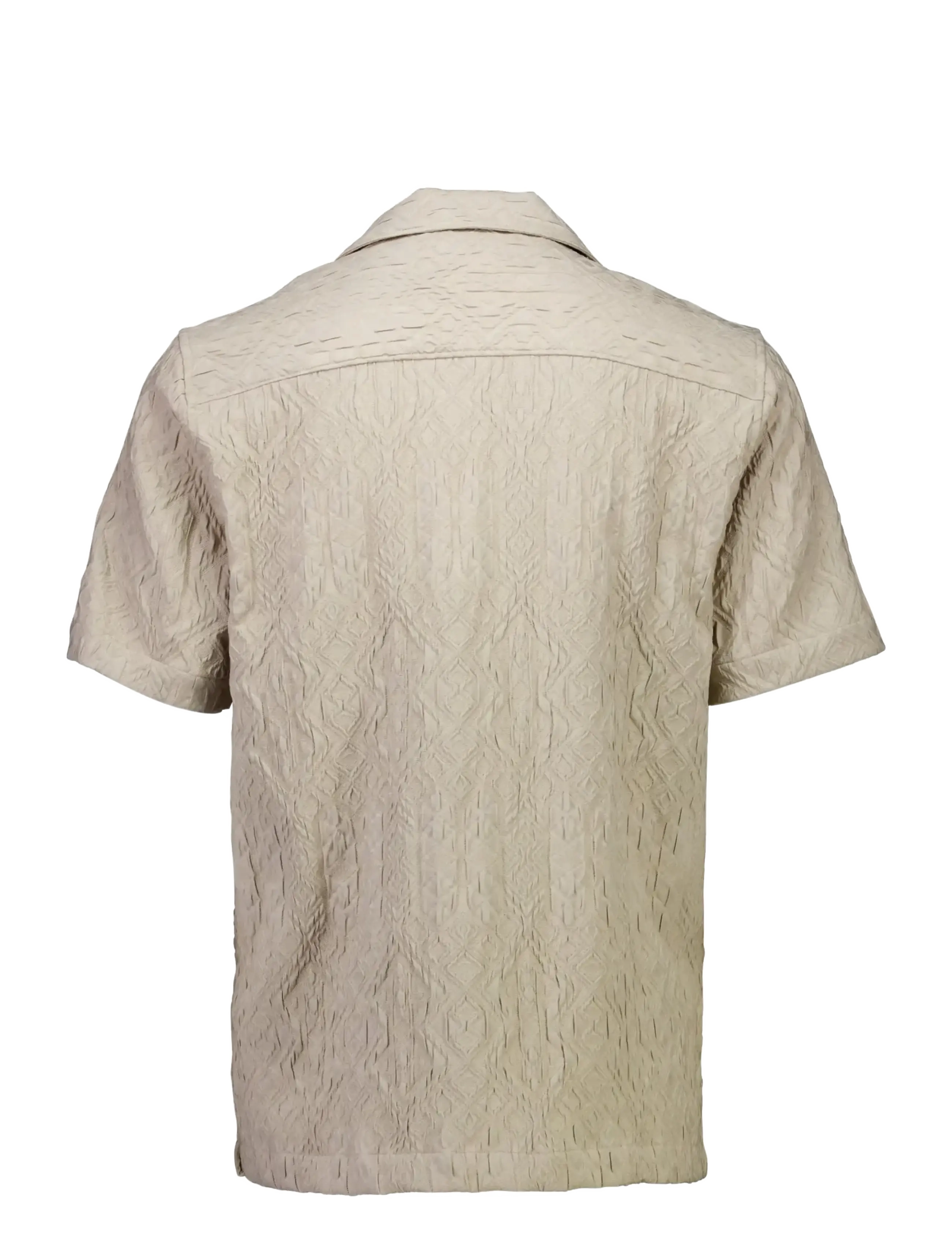 Lindbergh - Textured shirt S/S - lühikeste varrukatega särgid - stone - 2