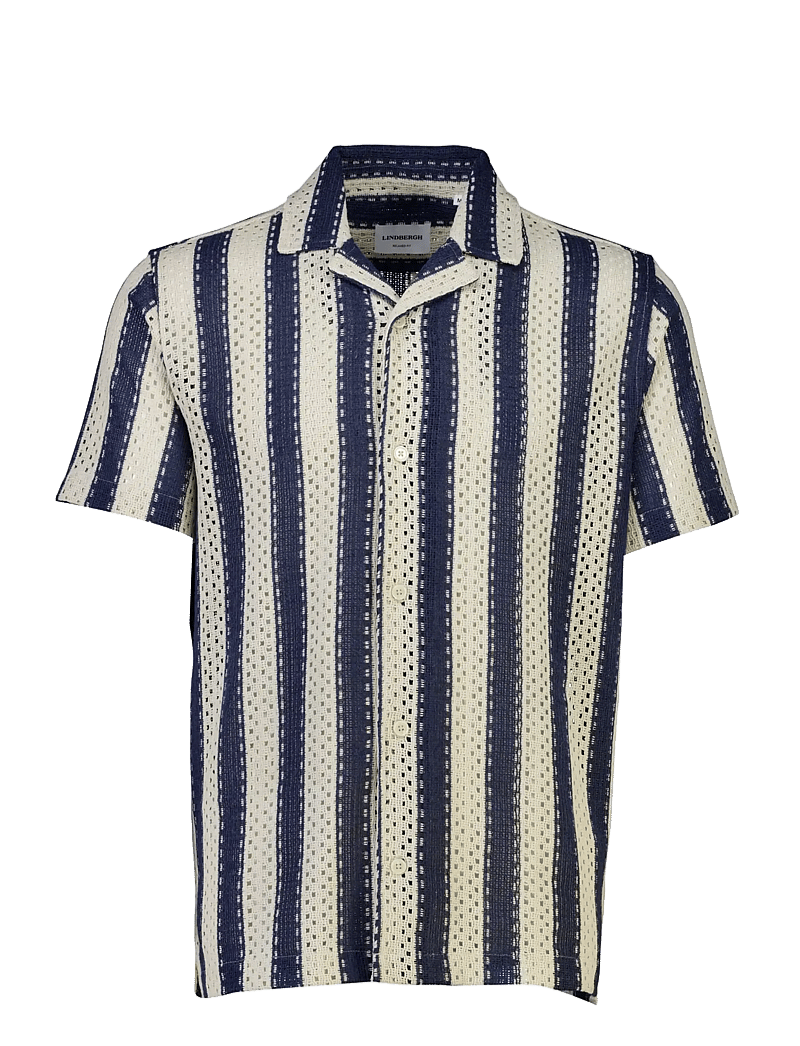 Lindbergh - Bold striped resort shirt S/S - chemises à rayures - navy - 1