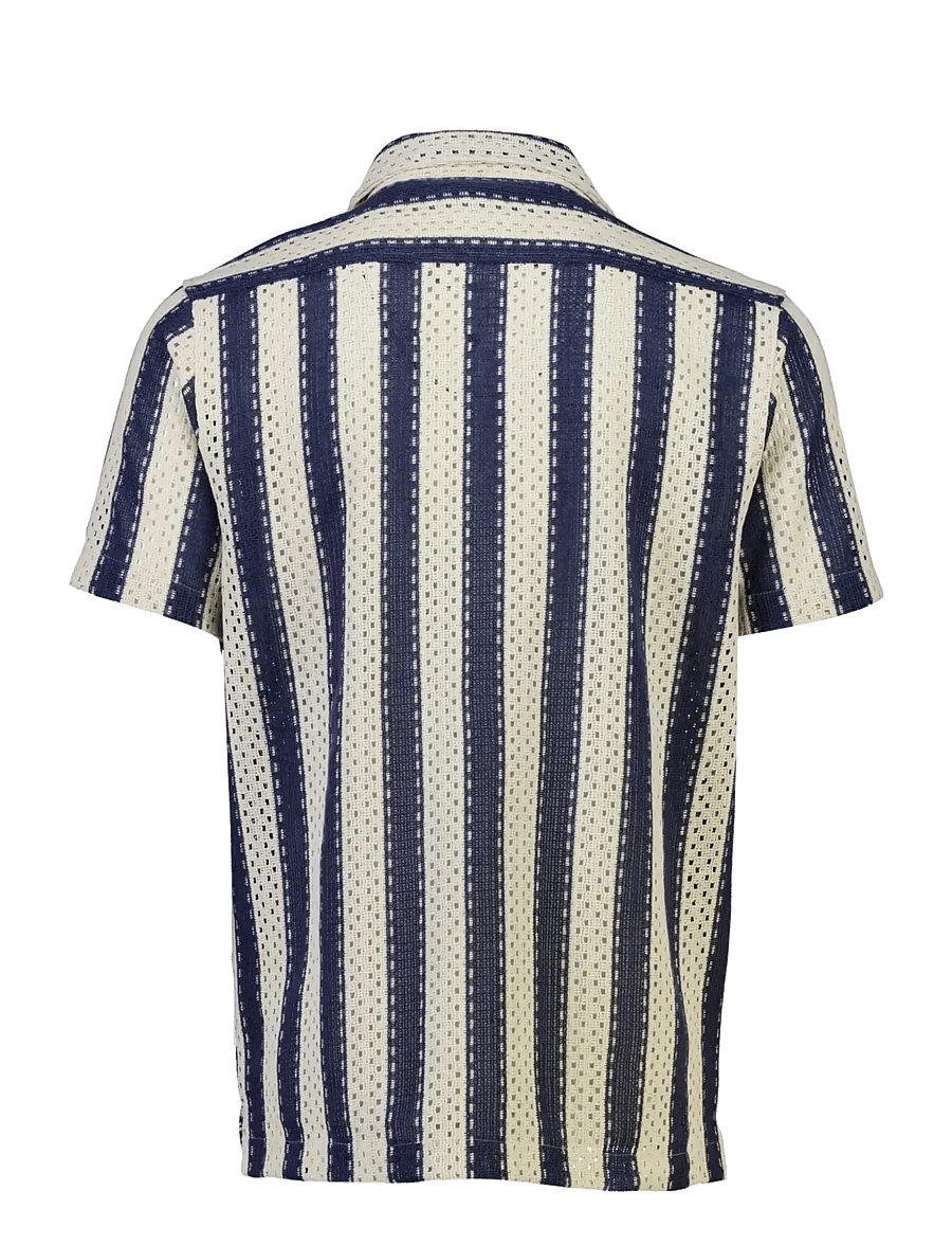 Lindbergh - Bold striped resort shirt S/S - gestreifte hemden - navy - 2