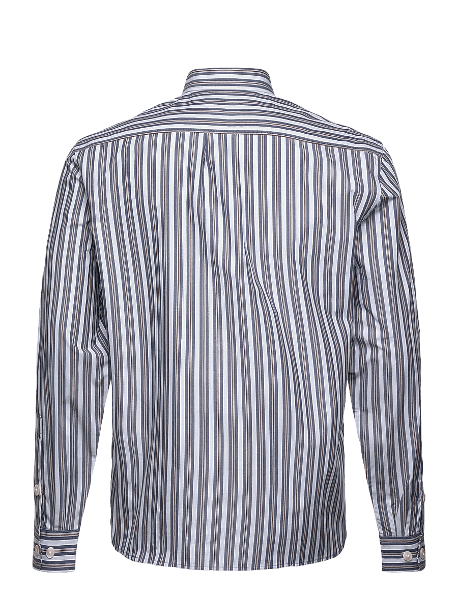 Lindbergh - Fine striped L/S shirt - gestreifte hemden - dk blue - 2