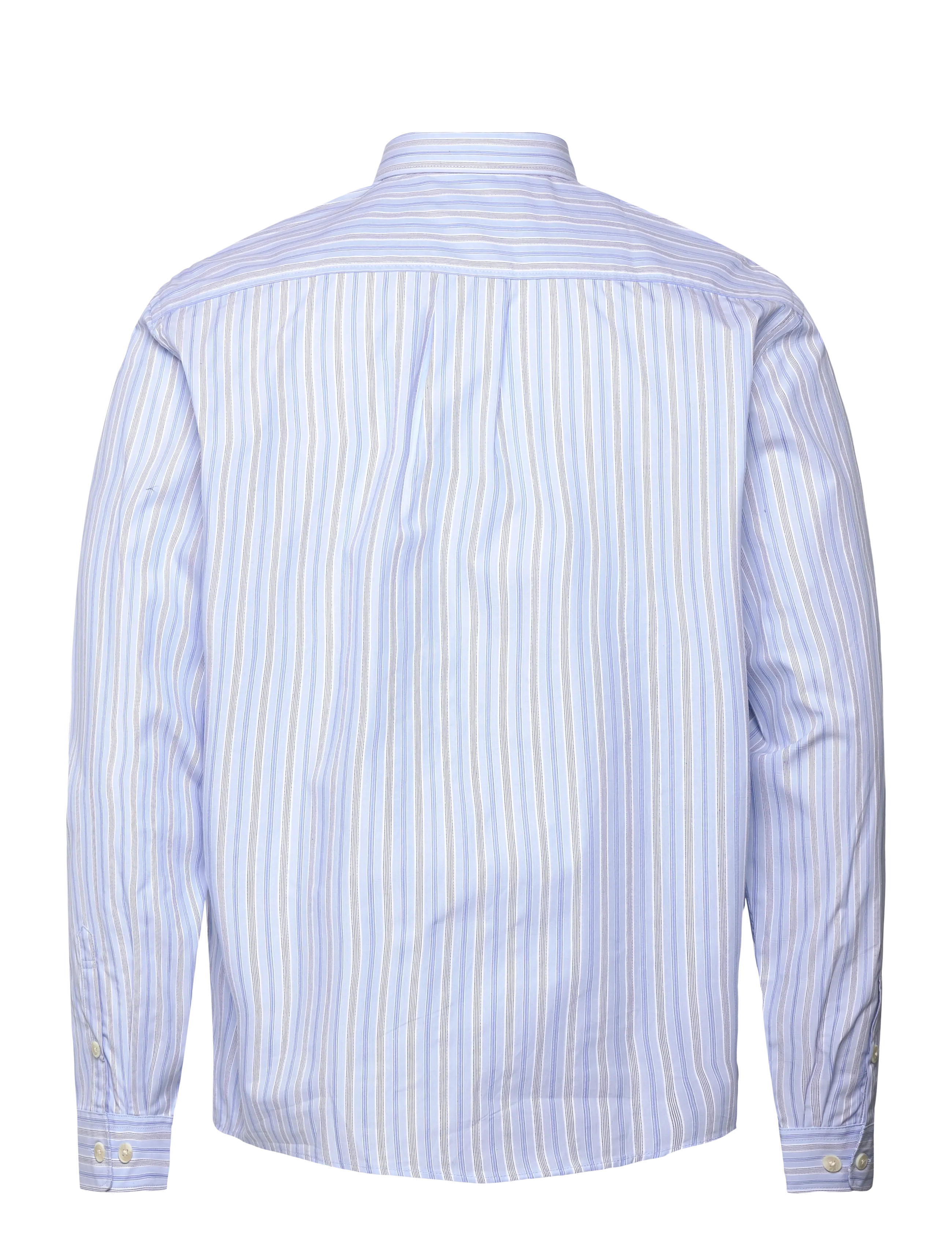 Lindbergh - Fine striped L/S shirt - striped shirts - lt blue - 1