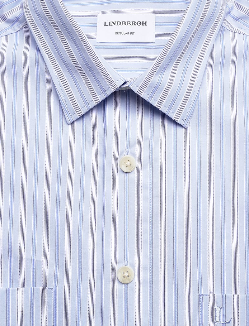 Lindbergh - Fine striped L/S shirt - gestreifte hemden - lt blue - 2