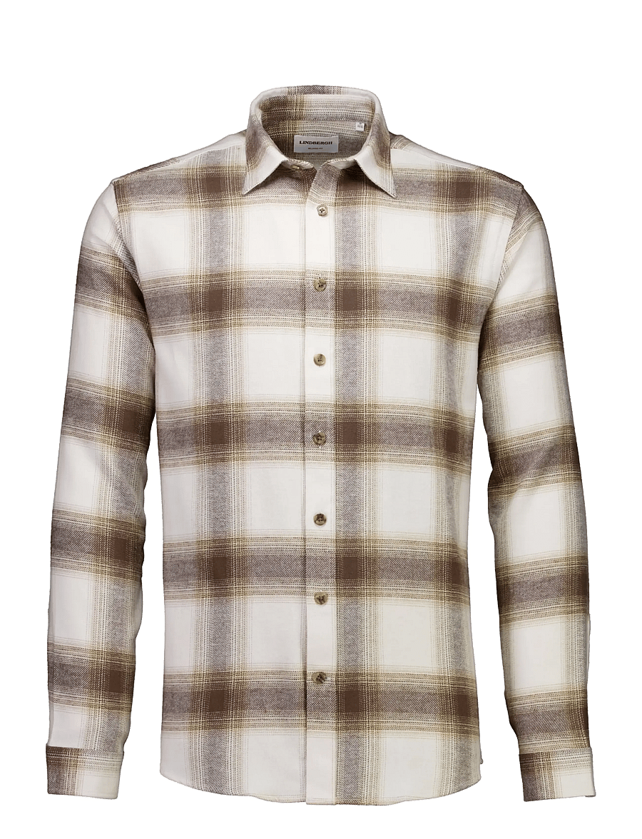 Lindbergh - Heavy checked twill shirt L/S - flanell-hemden - ivory - 1