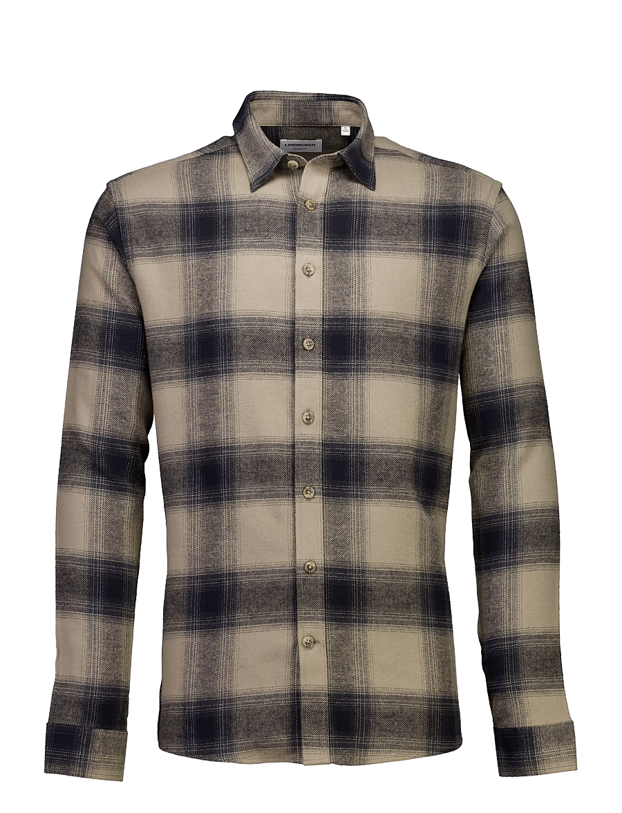 Lindbergh - Heavy checked twill shirt L/S - flanell-hemden - stone - 1