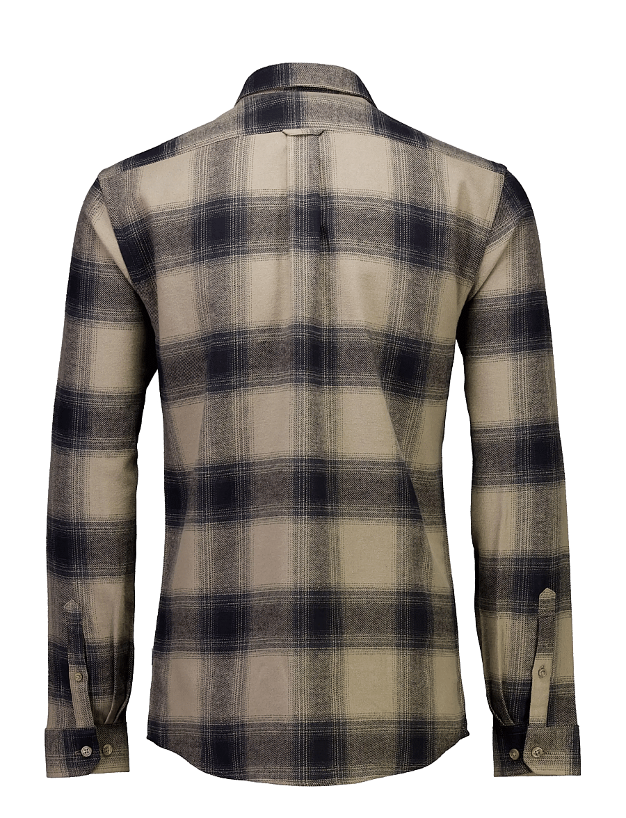 Lindbergh - Heavy checked twill shirt L/S - flanell-hemden - stone - 2