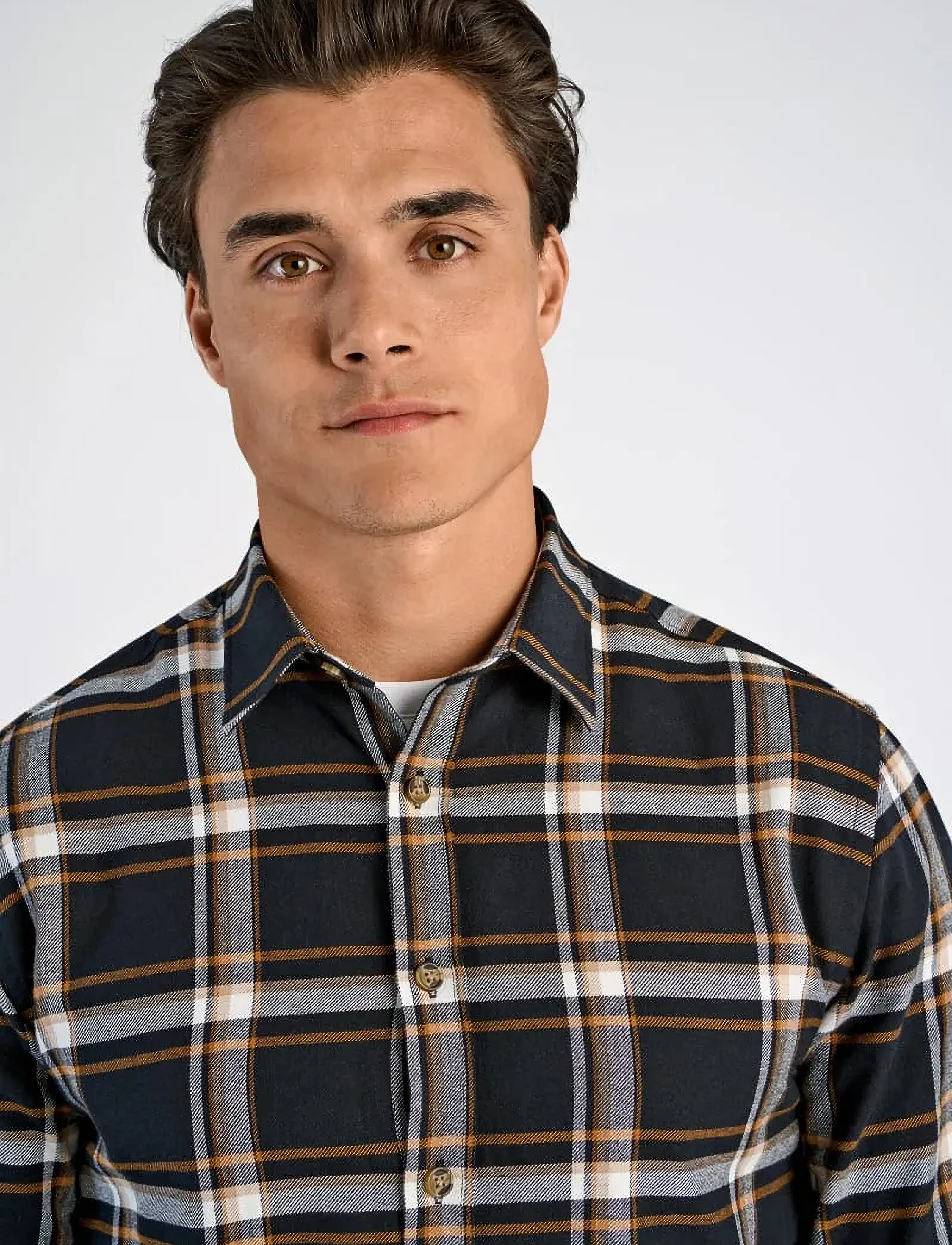 Lindbergh - Checked twill shirt L/S - ruudulised särgid - burnt orange - 3