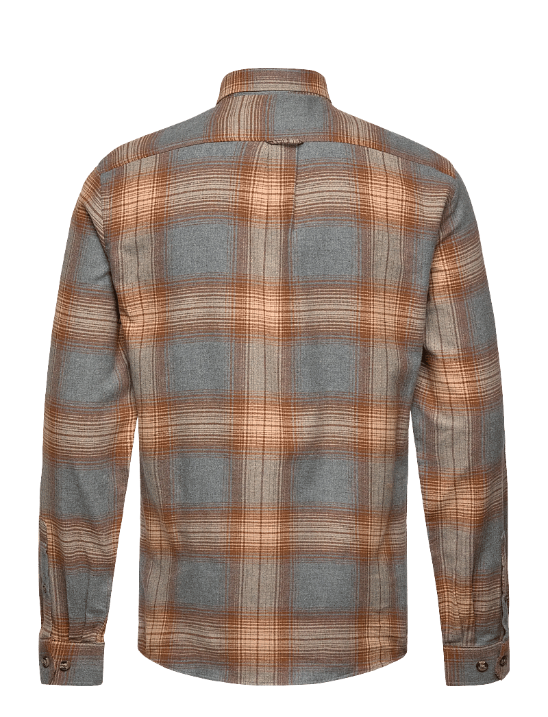 Lindbergh - Checked twill shirt L/S - karierte hemden - grey mel - 2