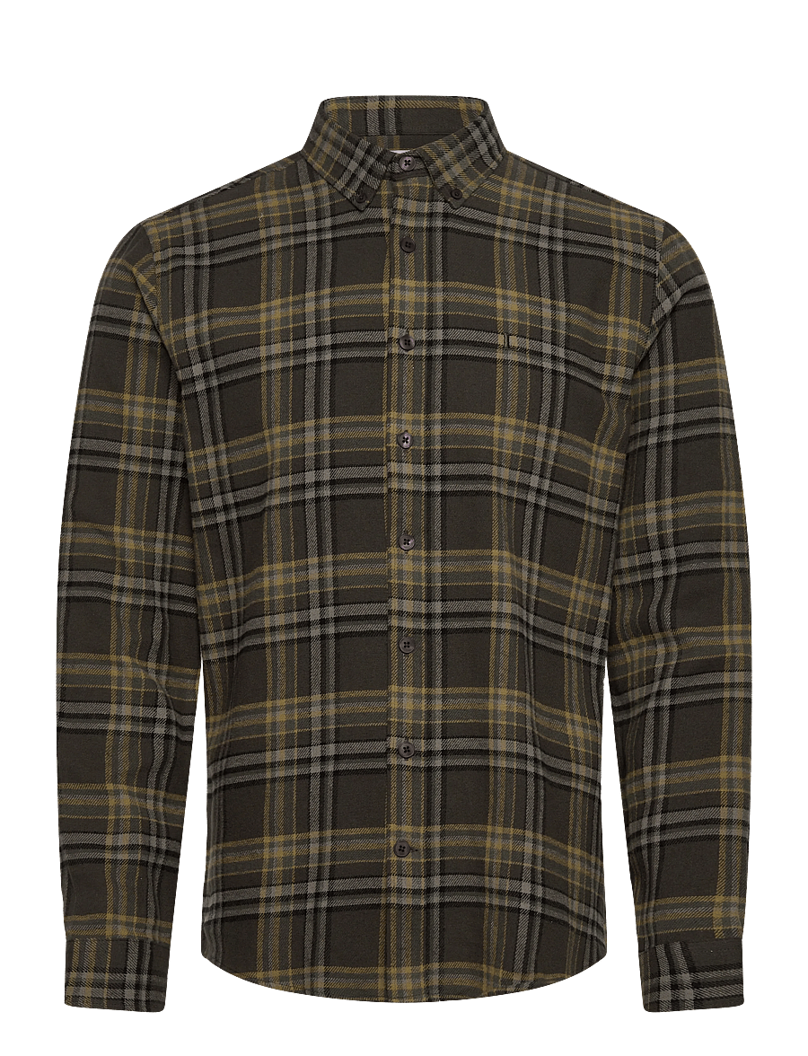 Lindbergh - Multi colored checked brushed shirtMulti colored checked brushed shirt L/S - ternede skjorter - dk army - 1
