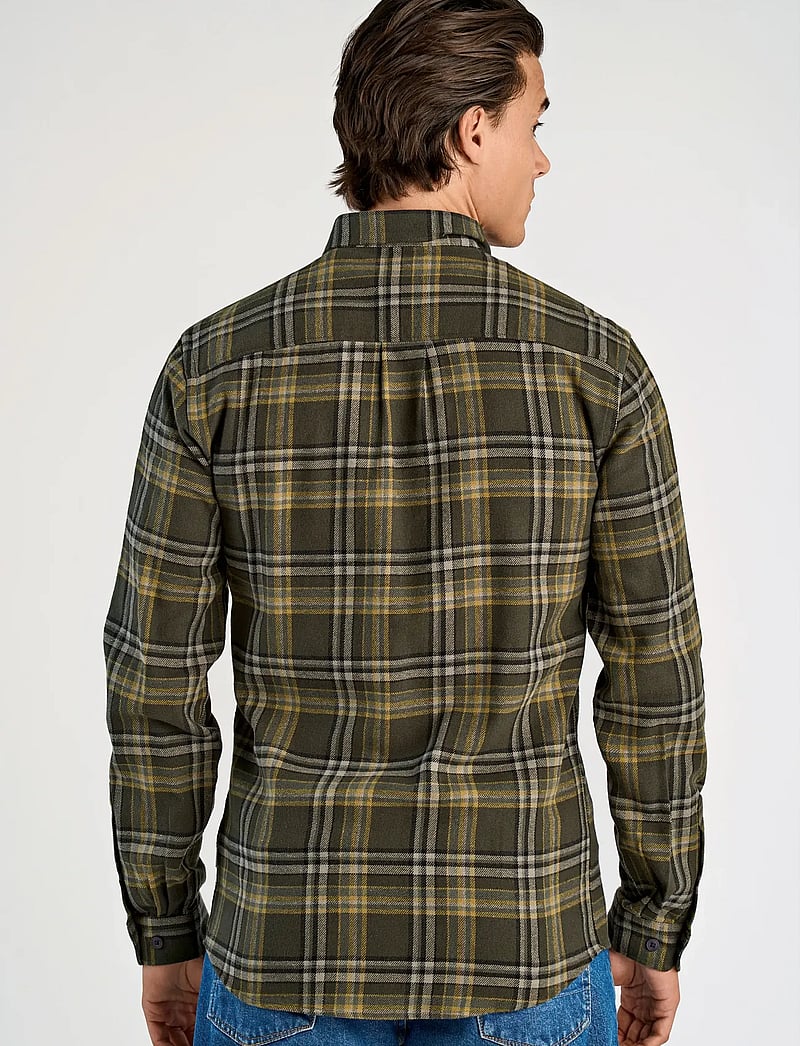 Lindbergh - Multi colored checked brushed shirtMulti colored checked brushed shirt L/S - rutiga skjortor - dk army - 3