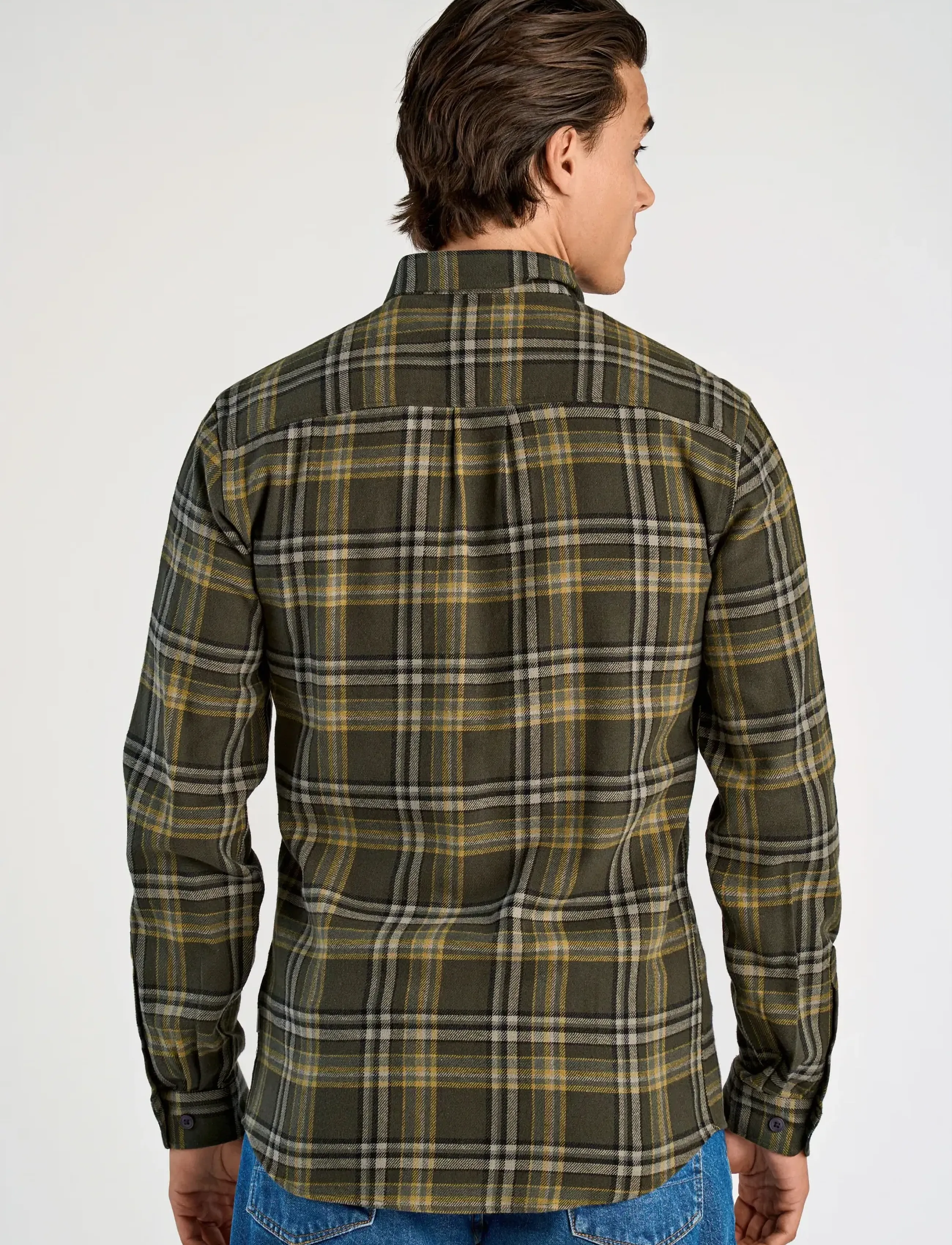 Lindbergh - Multi colored checked brushed shirtMulti colored checked brushed shirt L/S - ternede skjorter - dk army - 3
