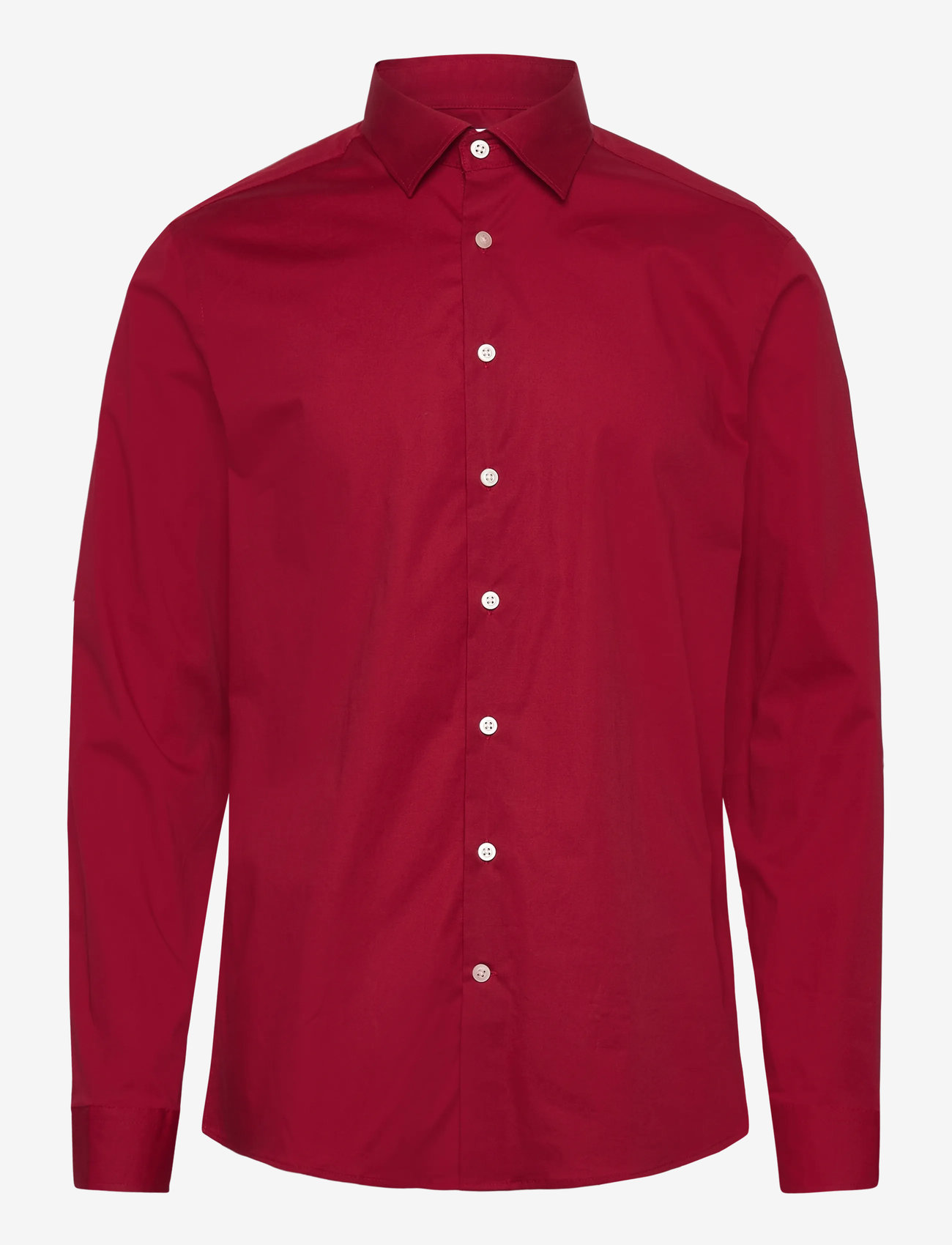 Lindbergh - AOP Christmas shirt L/S - casual hemden - dk red - 0