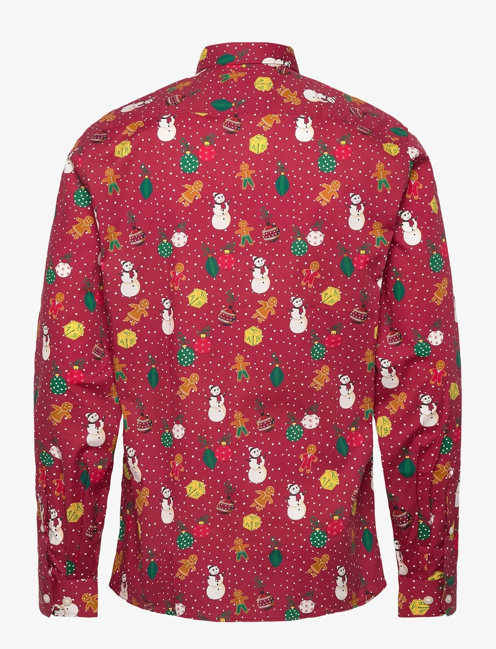 Lindbergh - AOP Christmas shirt L/S - casual hemden - red - 1