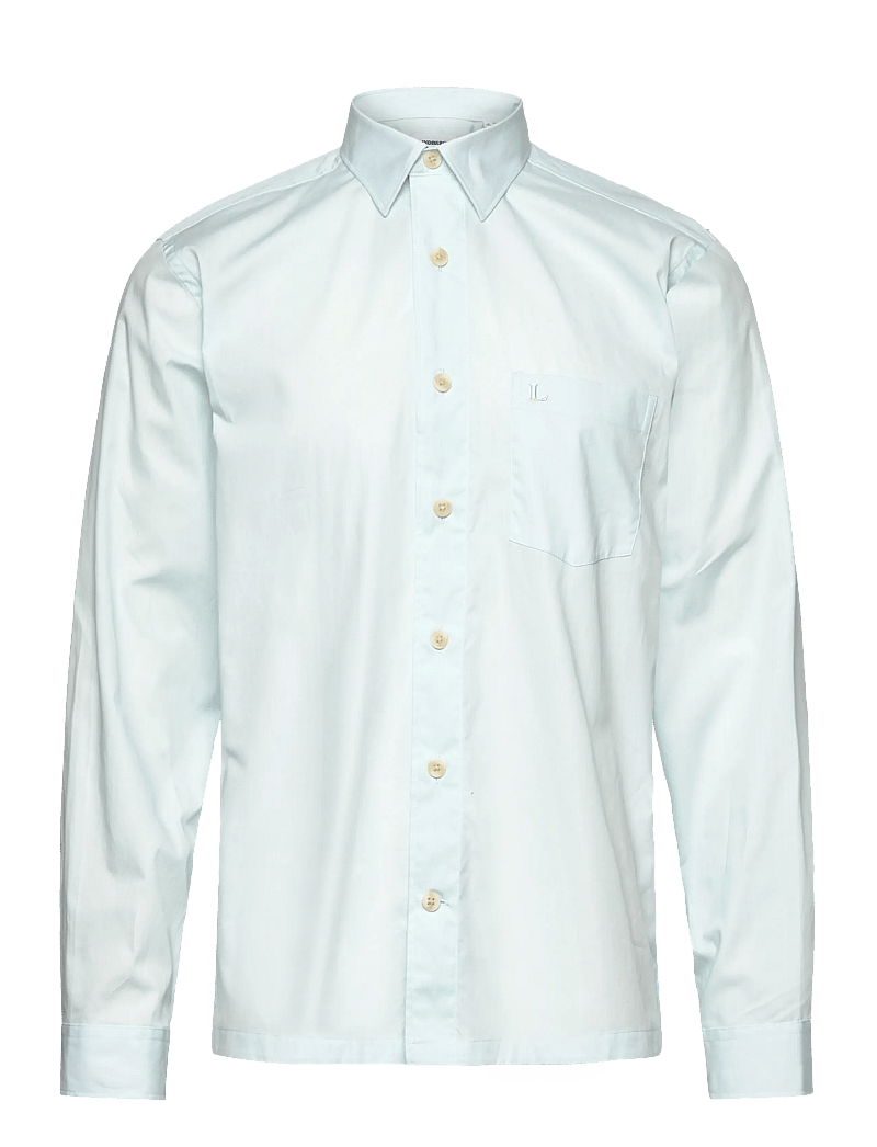 Lindbergh - Solid straight hemline shirt L/S - lt blue - 0