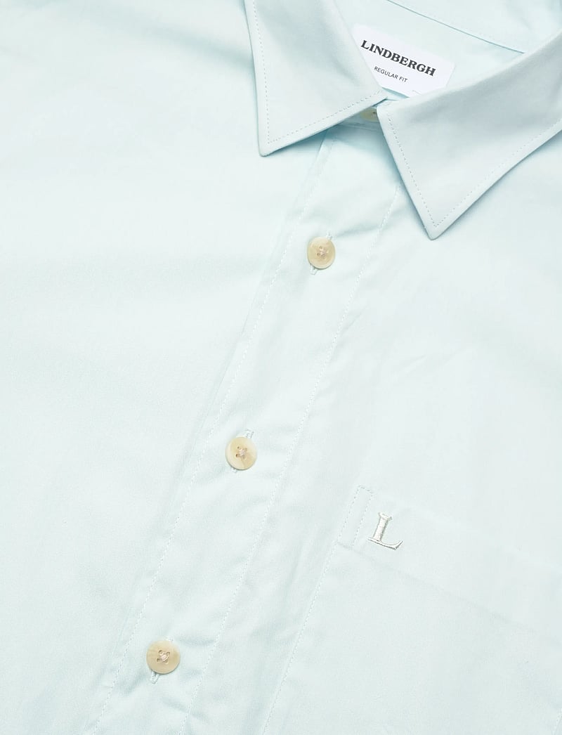 Lindbergh - Solid straight hemline shirt L/S - lt blue - 3