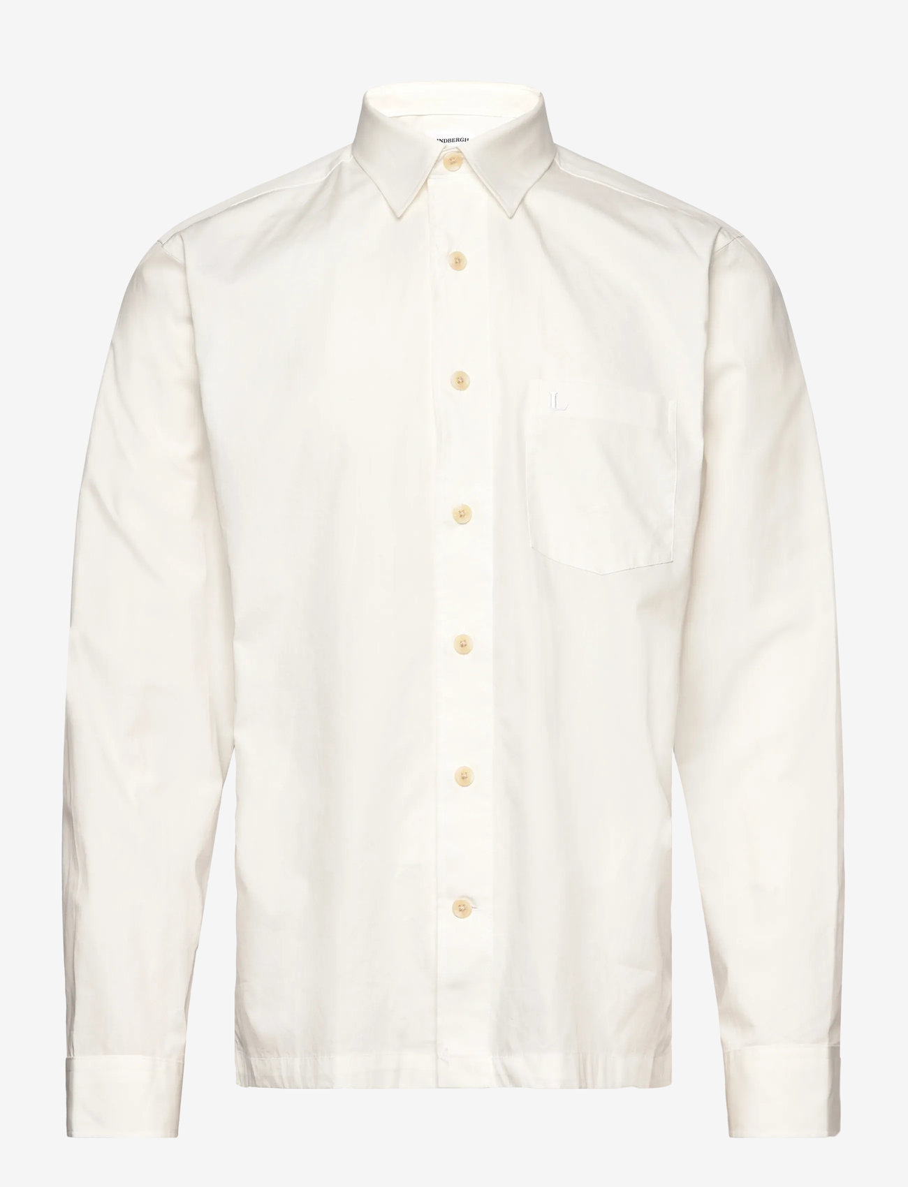 Lindbergh - Solid straight hemline shirt L/S - business-hemden - white - 0
