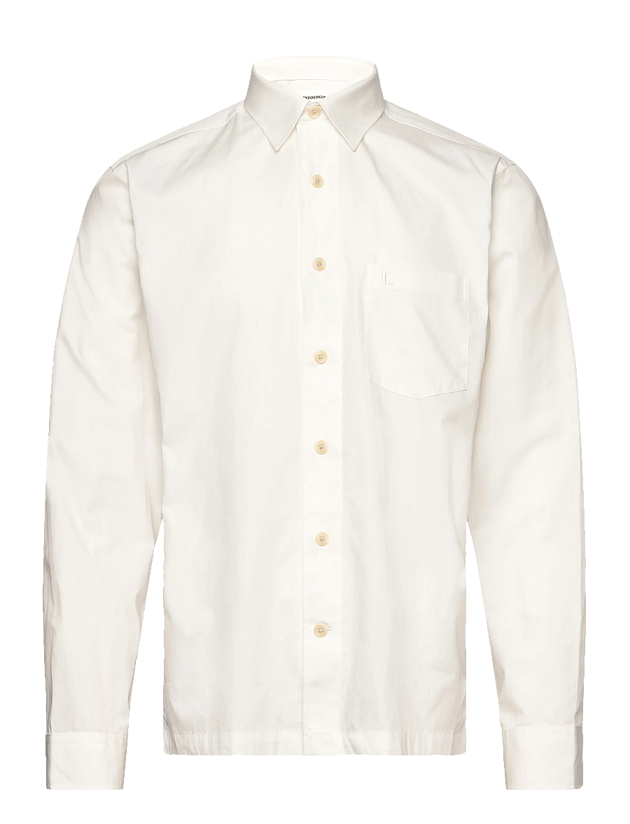 Lindbergh - Solid straight hemline shirt L/S - white - 0