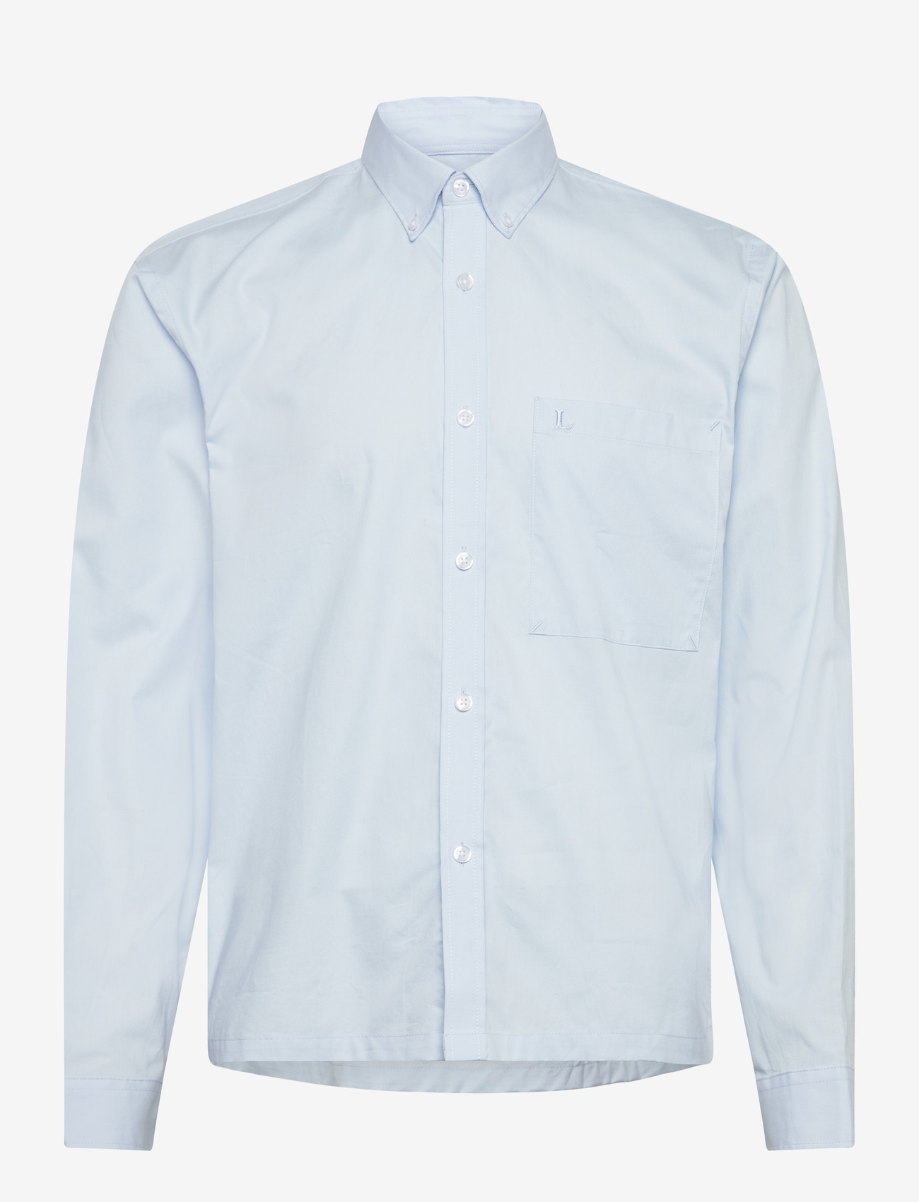 Lindbergh - Fine oxford cropped shirt L/S - oxford-hemden - lt blue - 1