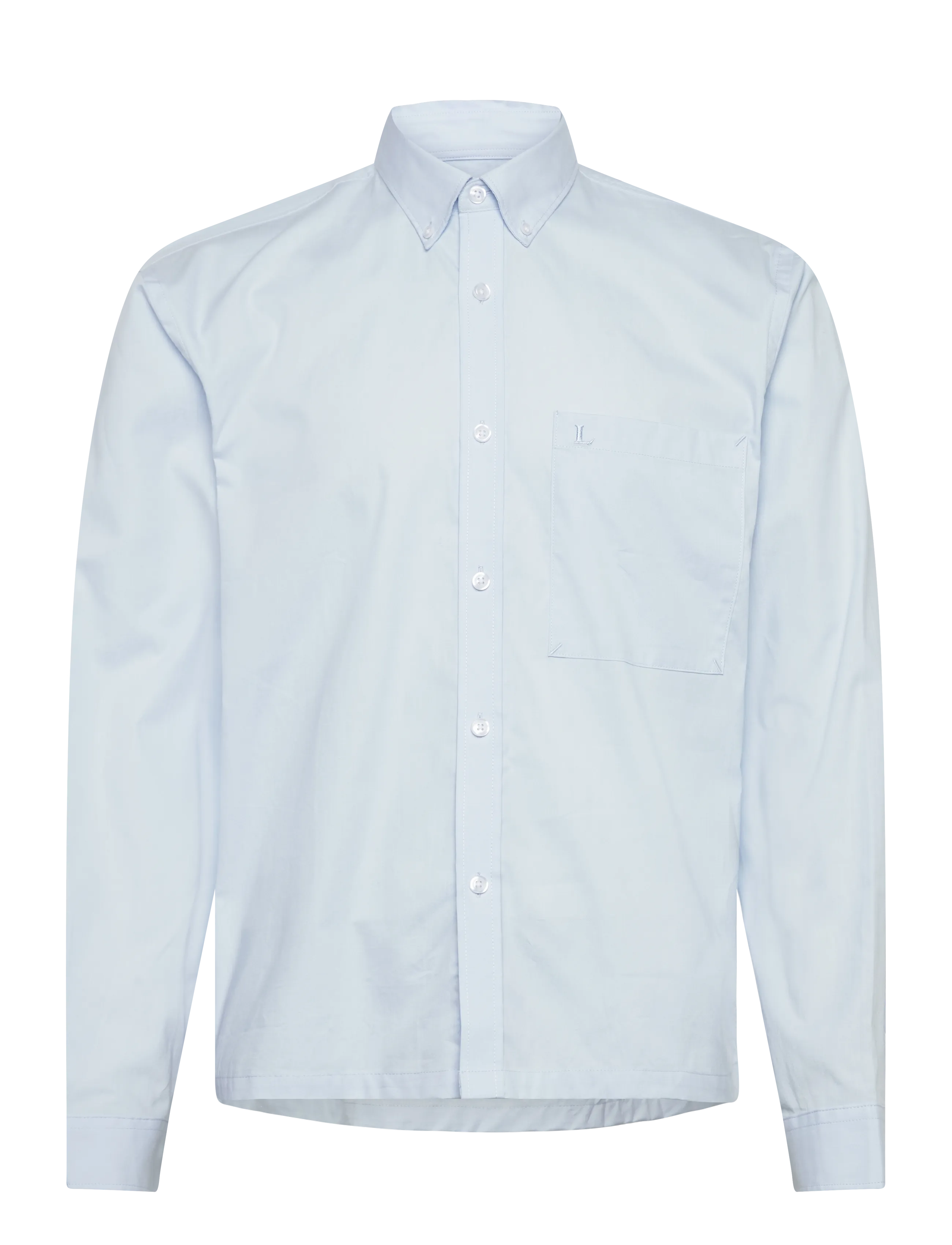 Lindbergh Fine oxford cropped shirt L/S - Oxford skjorter - LT BLUE / blue