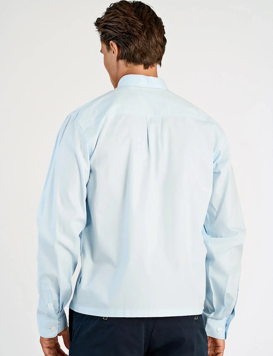 Lindbergh - Fine oxford cropped shirt L/S - oxford shirts - lt blue - 4