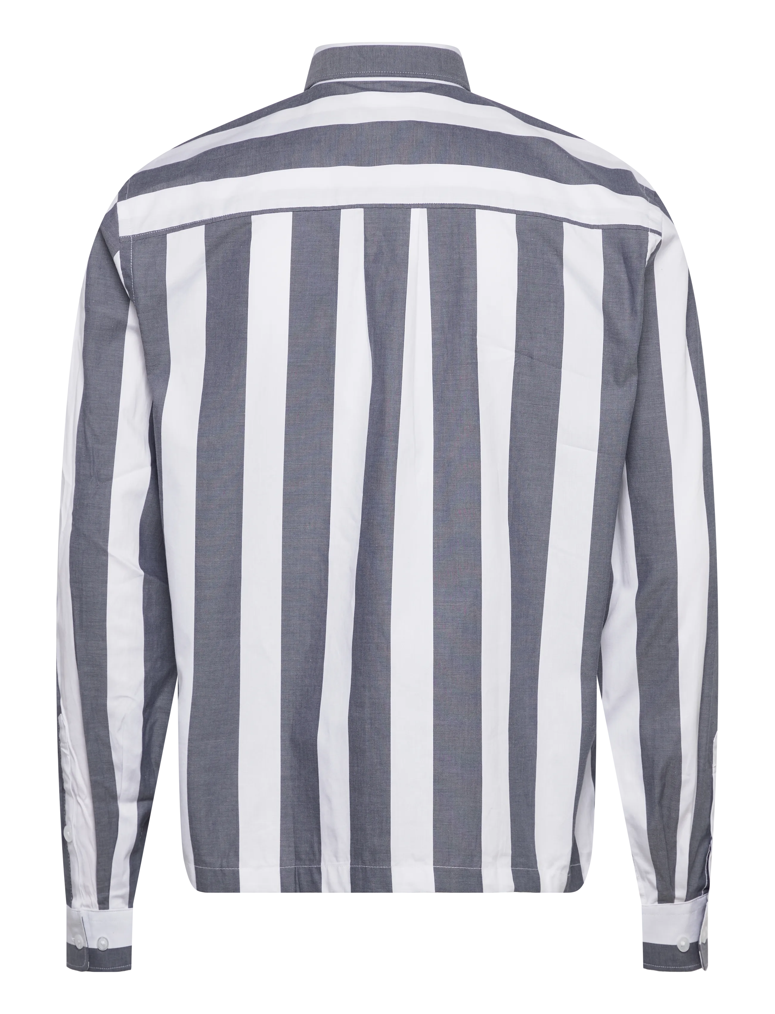 Lindbergh - Bold striped cropped shirt L/S - gestreifte hemden - dk blue - 2