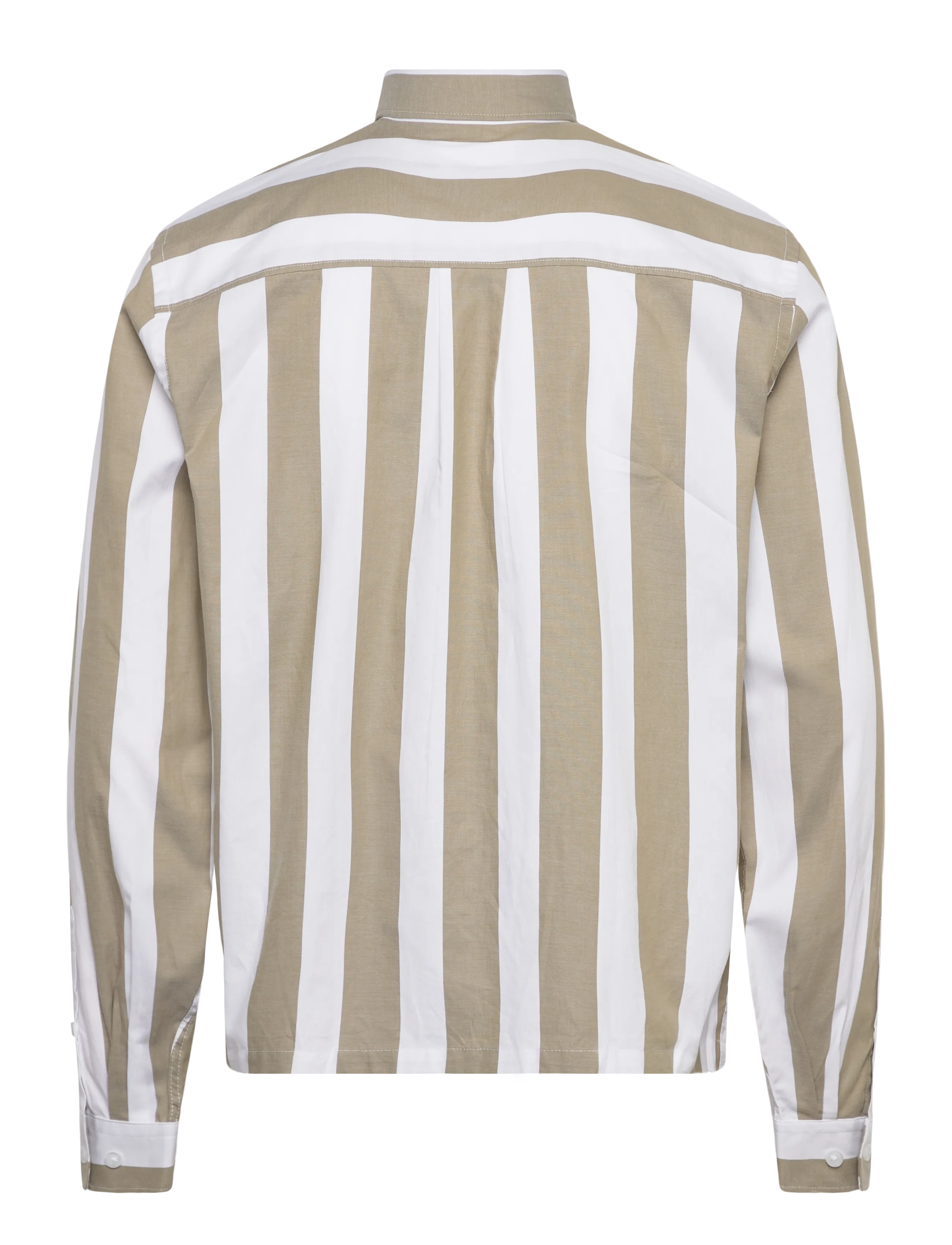 Lindbergh - Bold striped cropped shirt L/S - striped shirts - green - 2