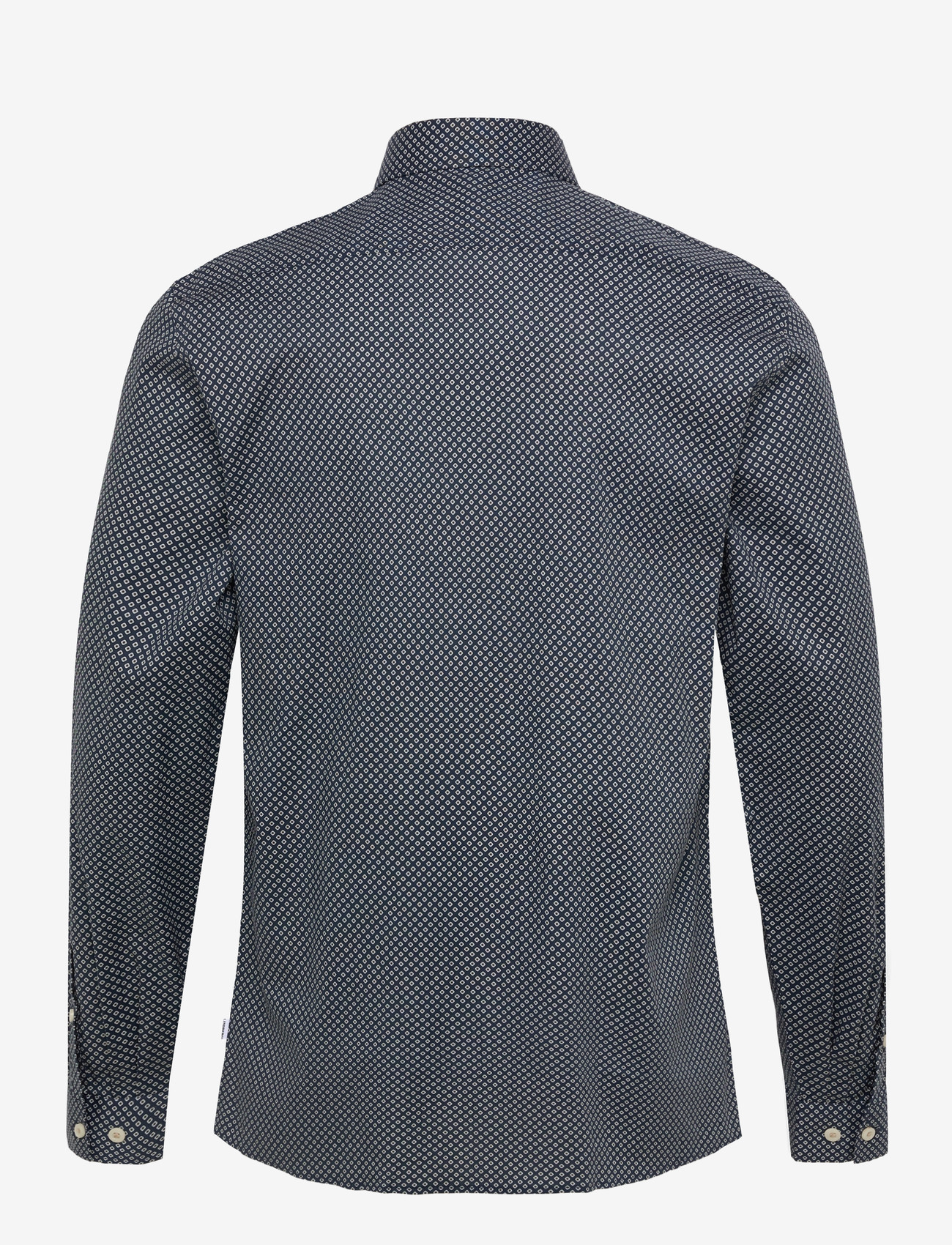 Lindbergh - AOP cotton superflex shirt L/S - pattern shirts - dk blue - 1