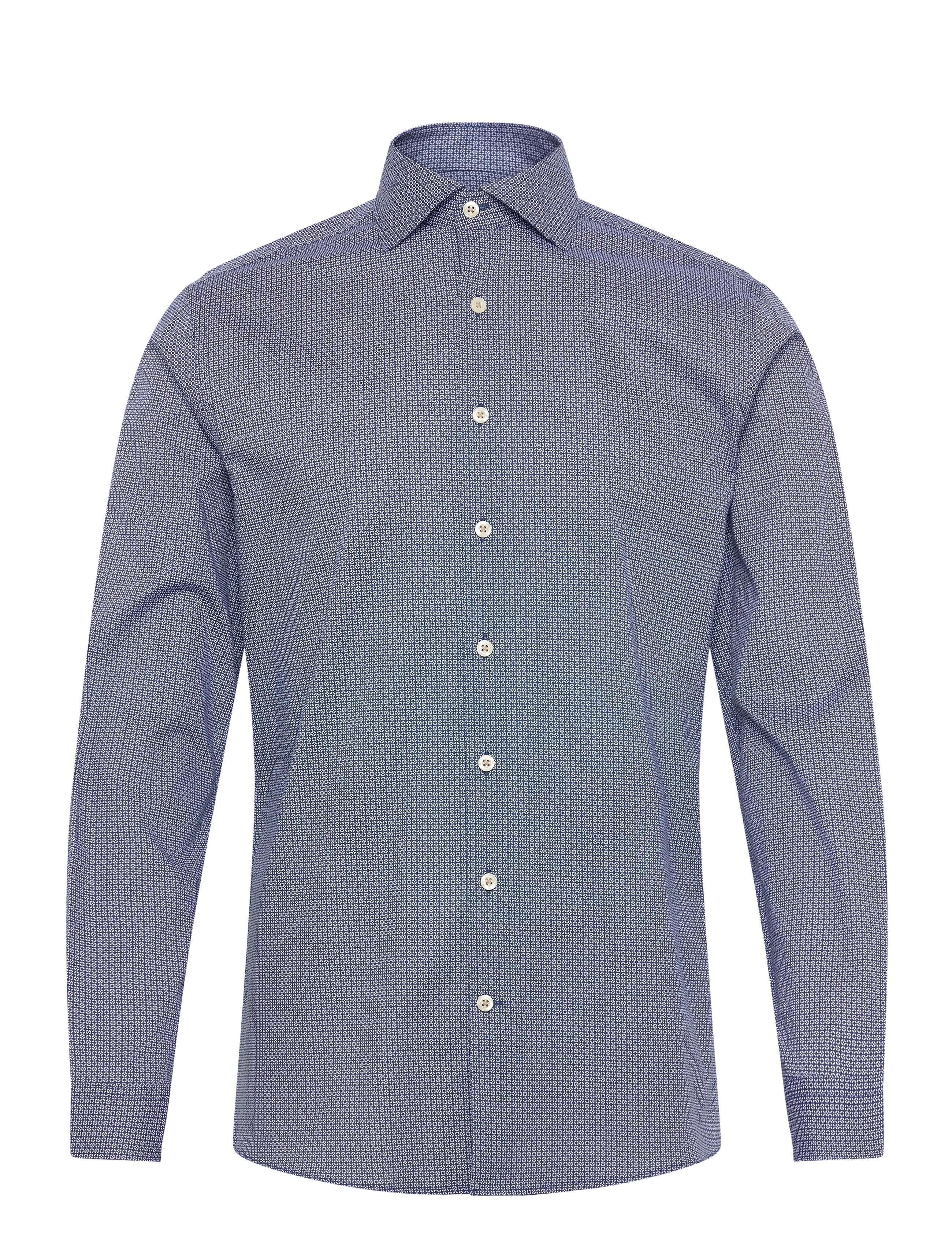 Lindbergh AOP cotton superflex shirt L/S - Hemden mit Muster - SAND / blue