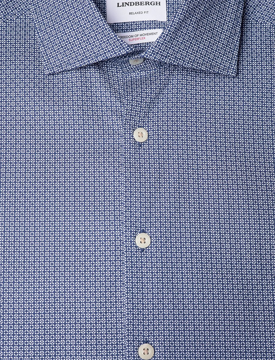 Lindbergh - AOP cotton superflex shirt L/S - hemden mit muster - sand - 2