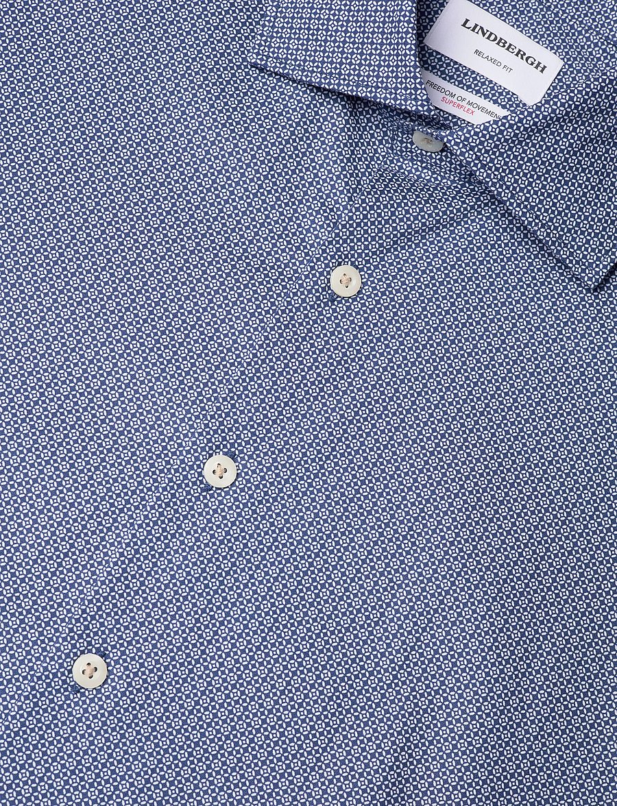 Lindbergh - AOP cotton superflex shirt L/S - hemden mit muster - sand - 3