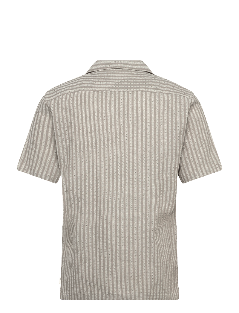 Lindbergh - Cotton structure shirt S/S - triibulised särgid - army - 2