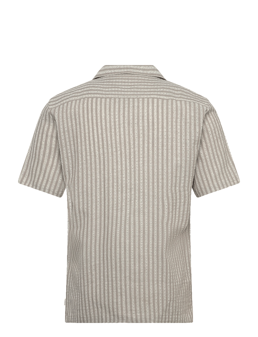 Lindbergh - Cotton structure shirt S/S - triibulised särgid - army - 2