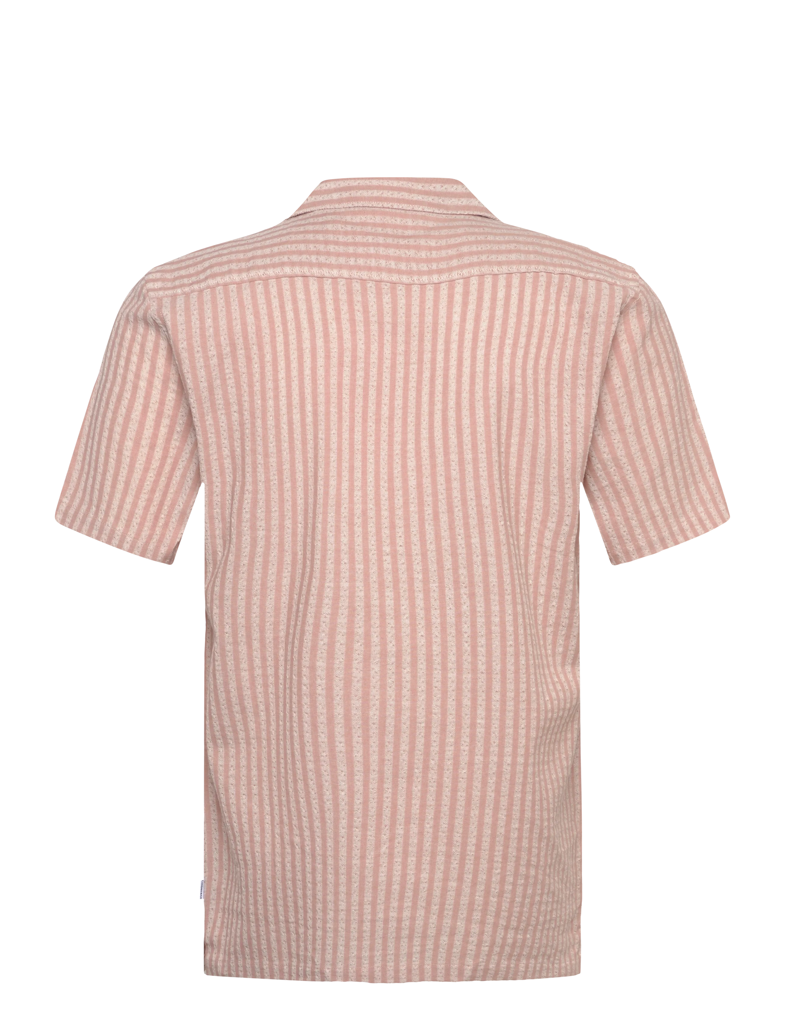 Lindbergh - Cotton structure shirt S/S - stribede skjorter - baked rose - 2