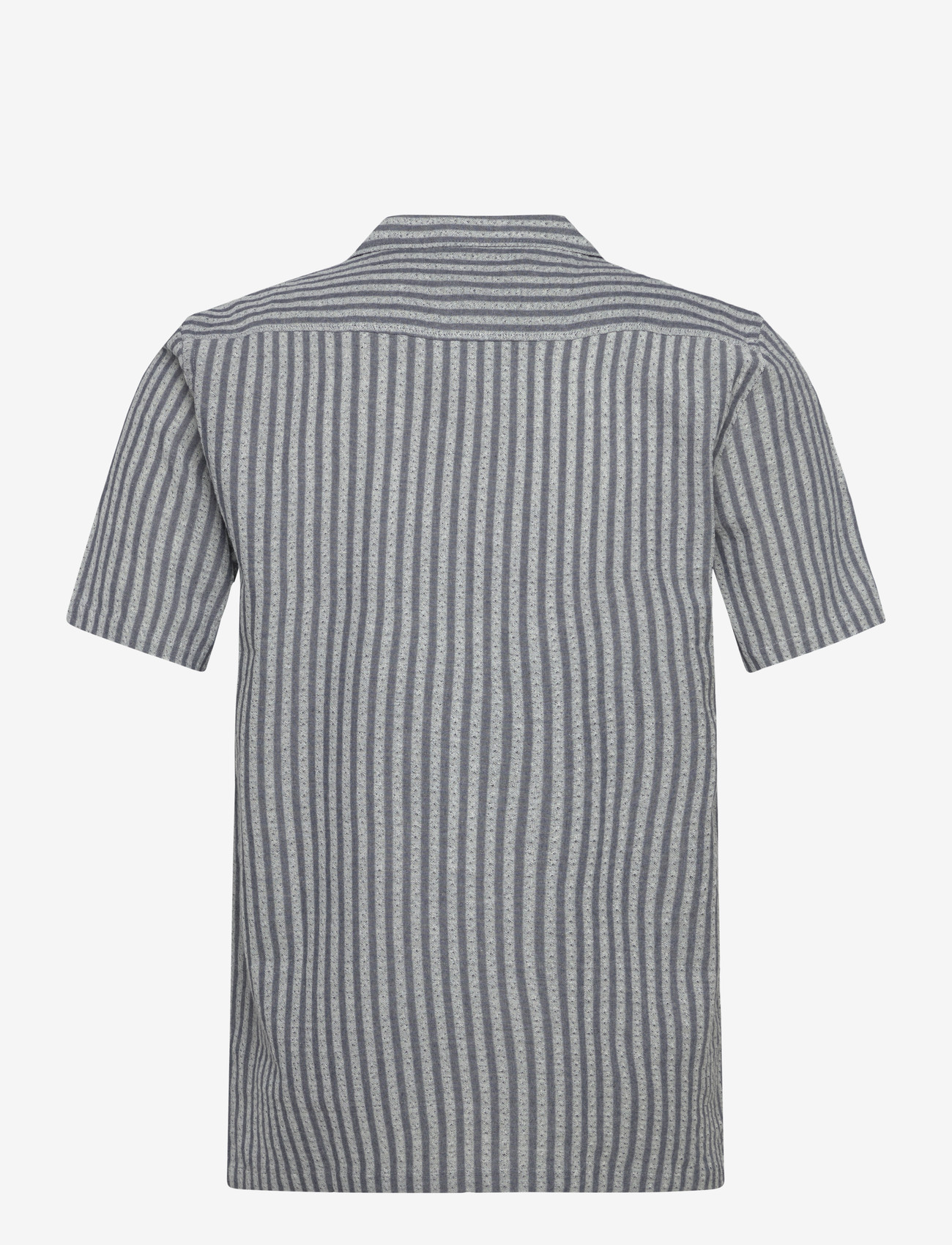 Lindbergh - Cotton structure shirt S/S - stribede skjorter - dk blue - 2
