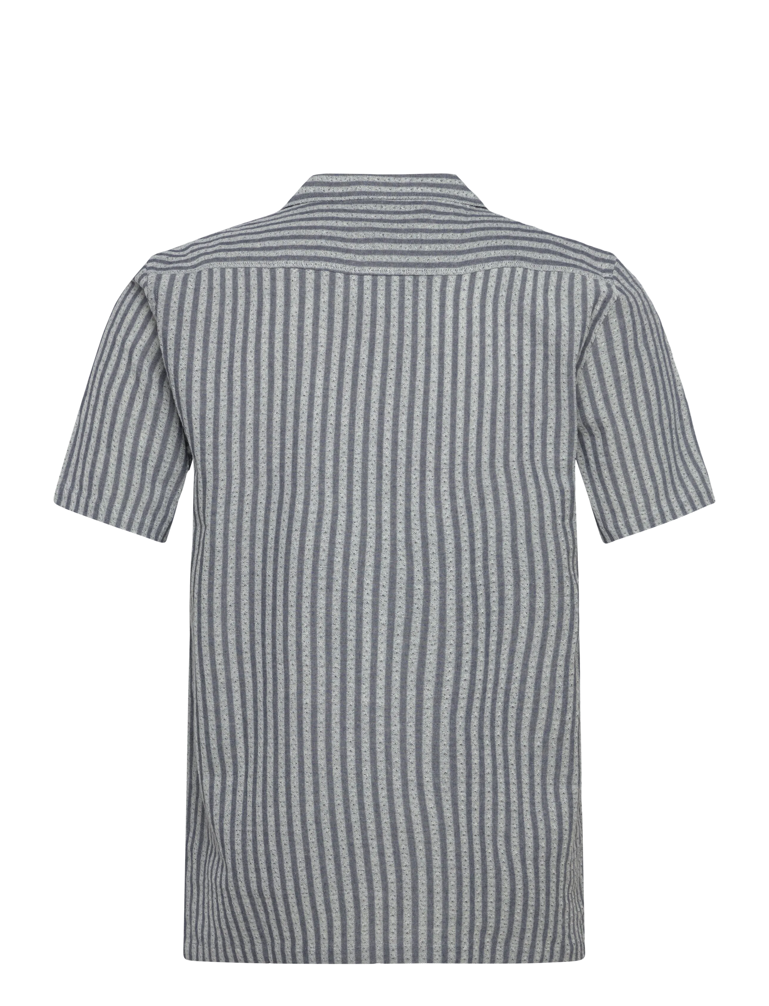 Lindbergh - Cotton structure shirt S/S - gestreifte hemden - dk blue - 2