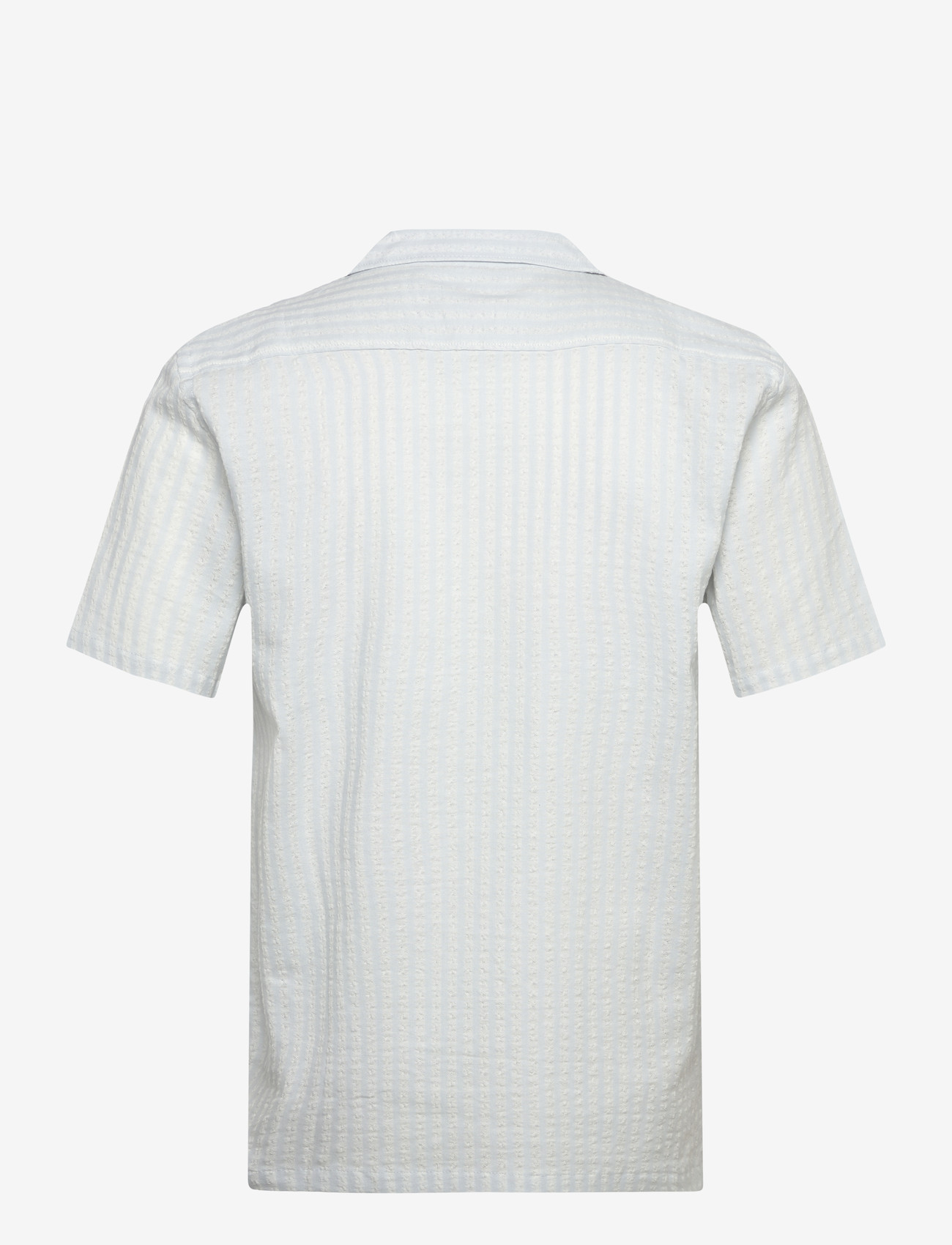 Lindbergh - Cotton structure shirt S/S - stribede skjorter - ice blue - 2