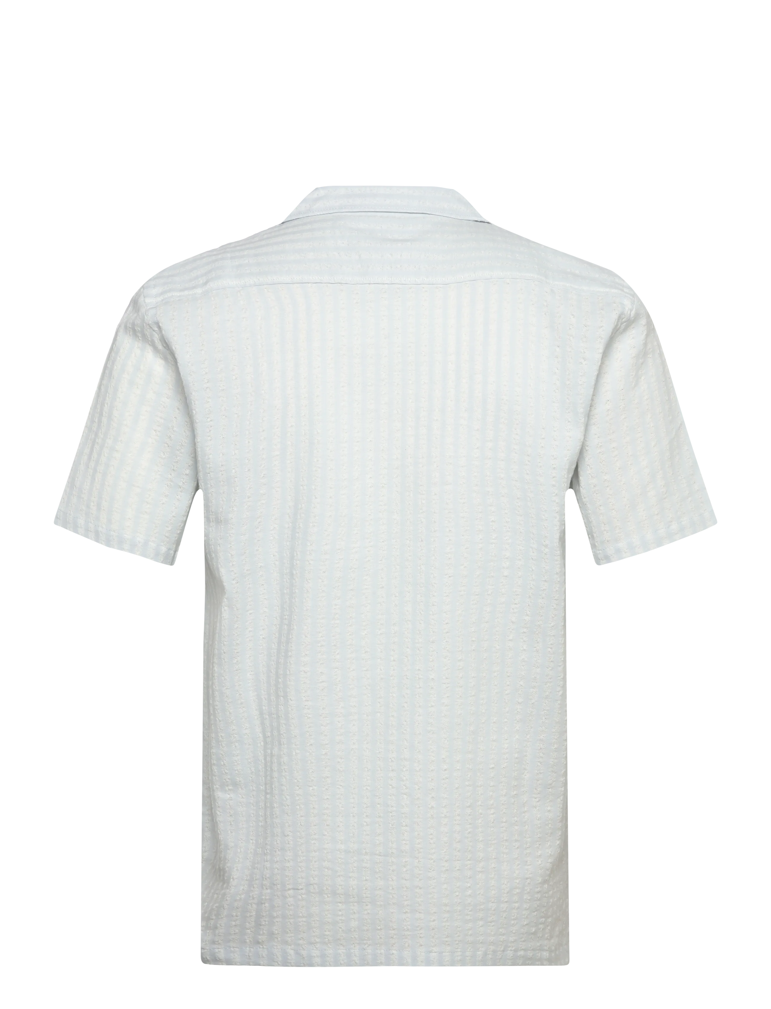 Lindbergh - Cotton structure shirt S/S - gestreifte hemden - ice blue - 2
