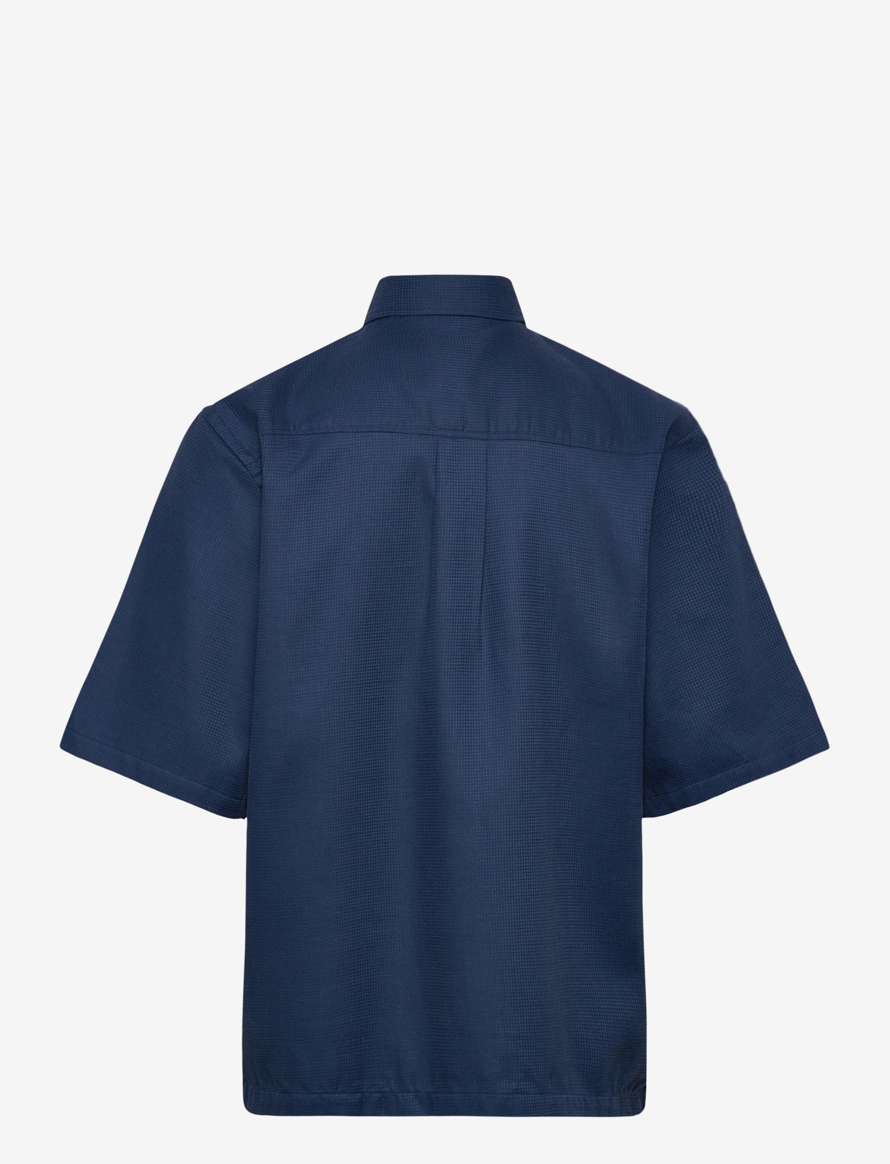 Lindbergh - Solid dobby cotton shirt S/S - kortærmede skjorter - faded blue - 2