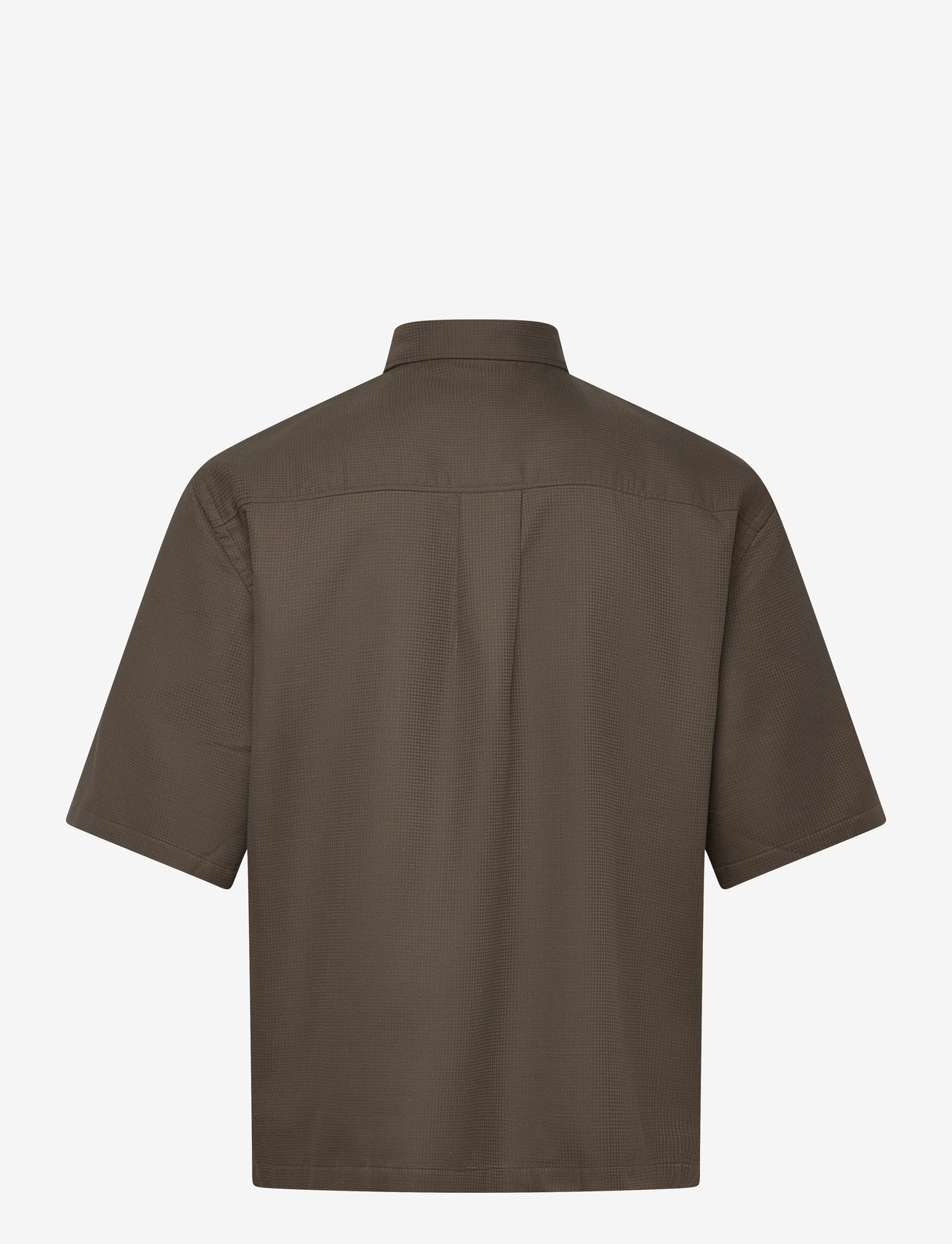 Lindbergh - Solid dobby cotton shirt S/S - casual hemden - faded brown - 2